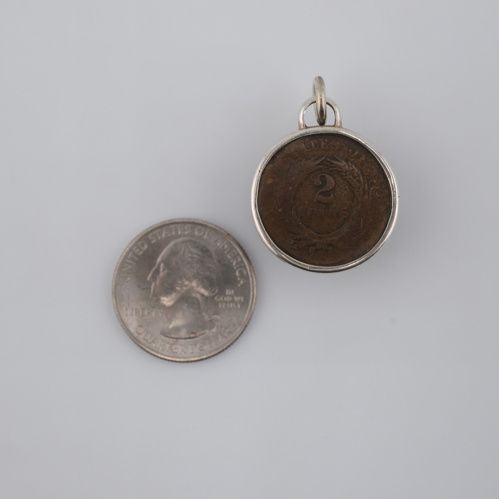 Union and Unity | United States, 1864 | Civil War Two-Cent Coin in Sterling Silver