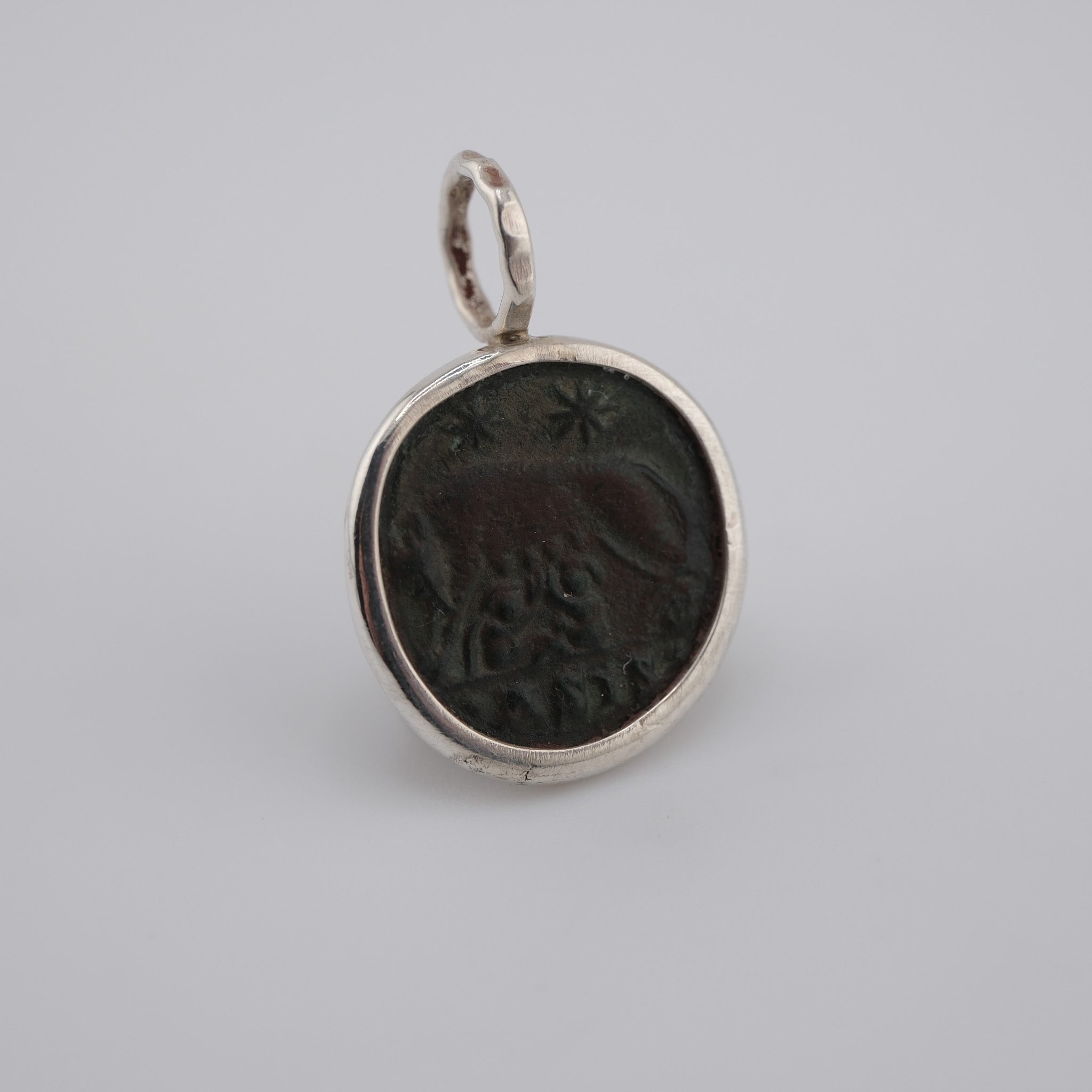Romulus and Remus – 4th Century Bronze Coin Pendant in Sterling Silver