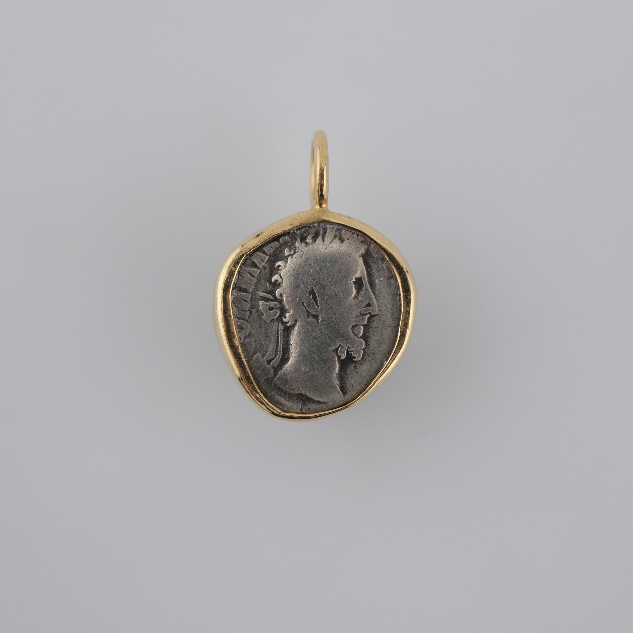 Wisdom and Victory | Marcus Aurelius, AD 170–171 | Silver Denarius in 18k Gold