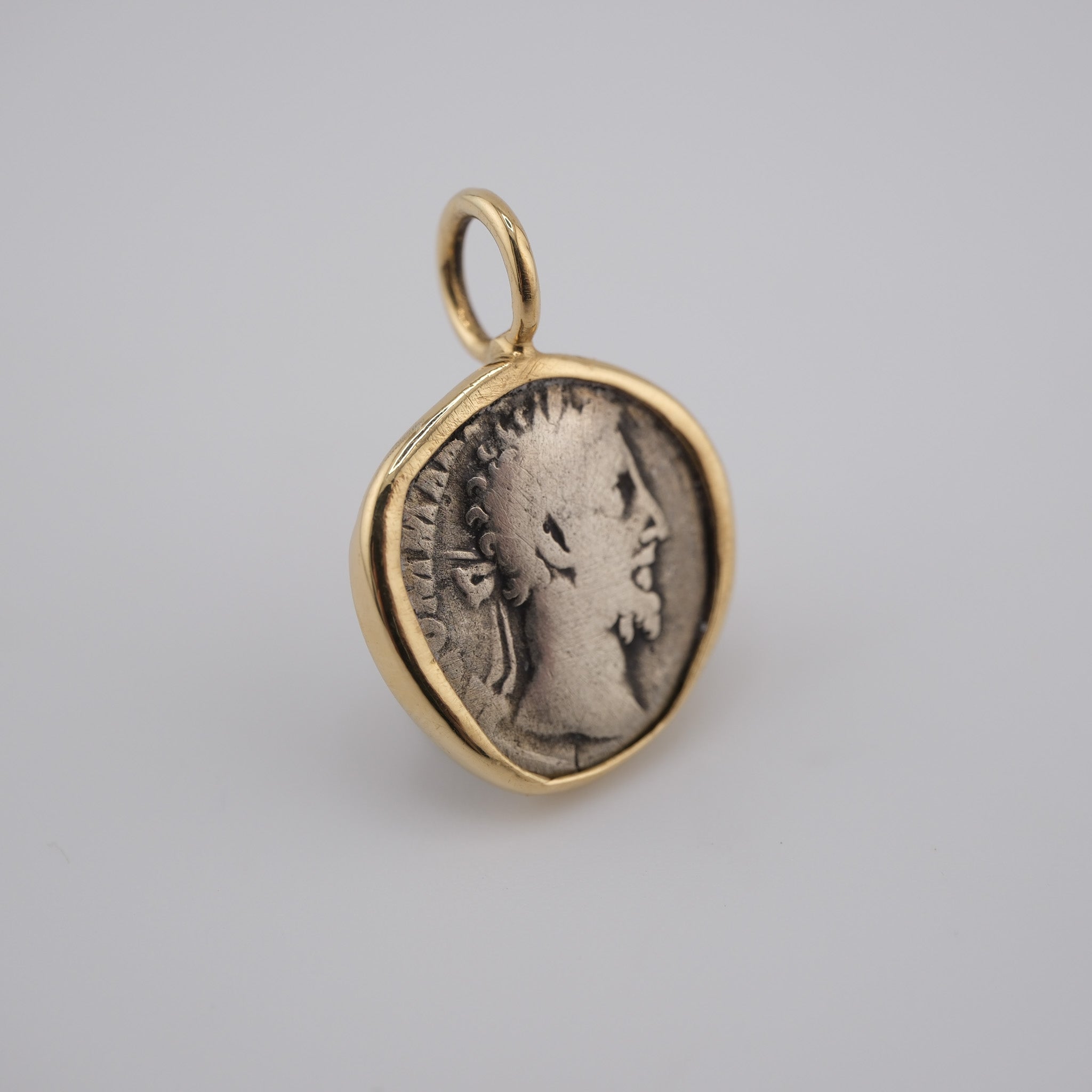 Wisdom and Victory | Marcus Aurelius, AD 170–171 | Silver Denarius in 18k Gold