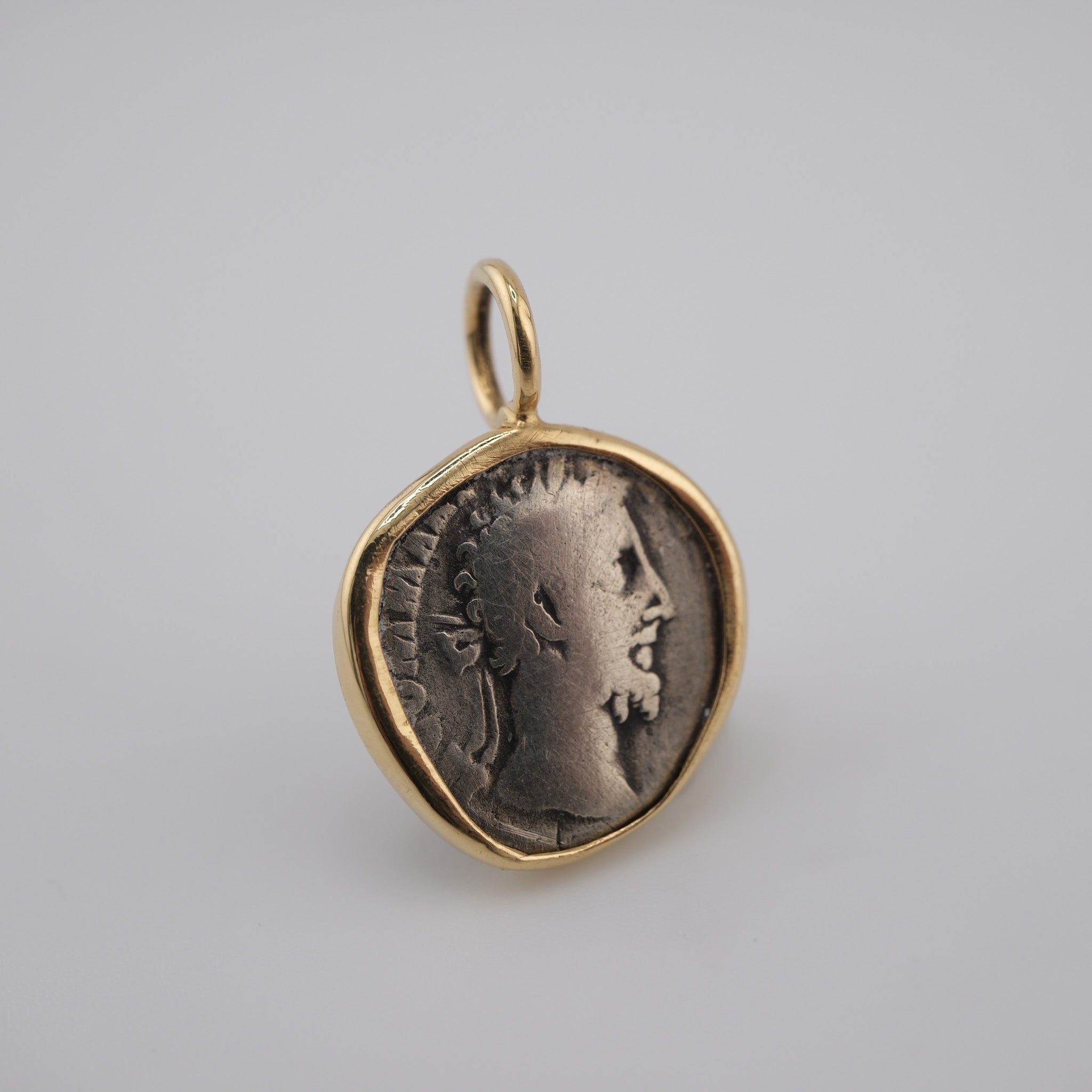 Wisdom and Victory | Marcus Aurelius, AD 170–171 | Silver Denarius in 18k Gold