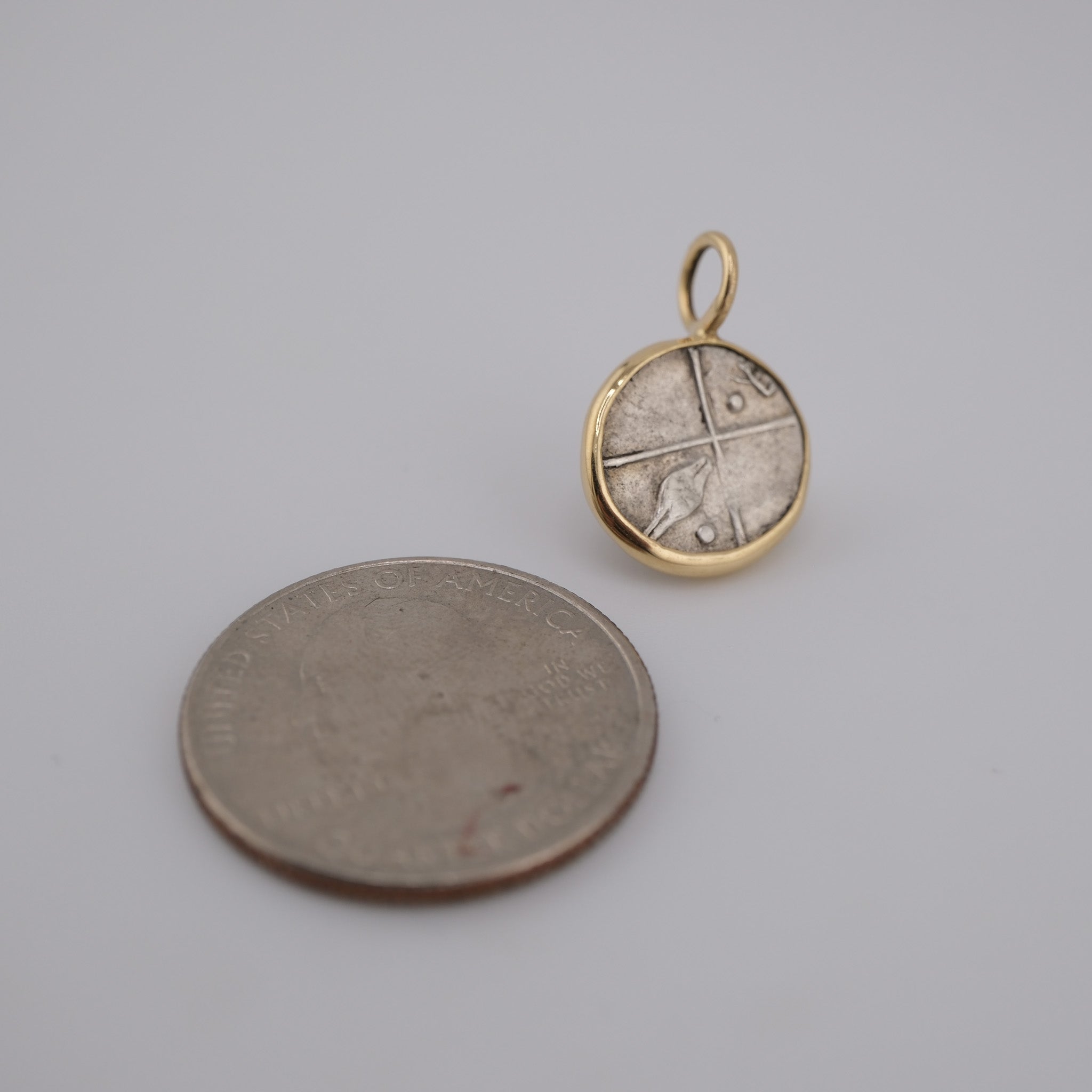 Chersonesos – Ancient Greek Silver Hemidrachm Pendant in 18k Gold (c. 386–338 BC)