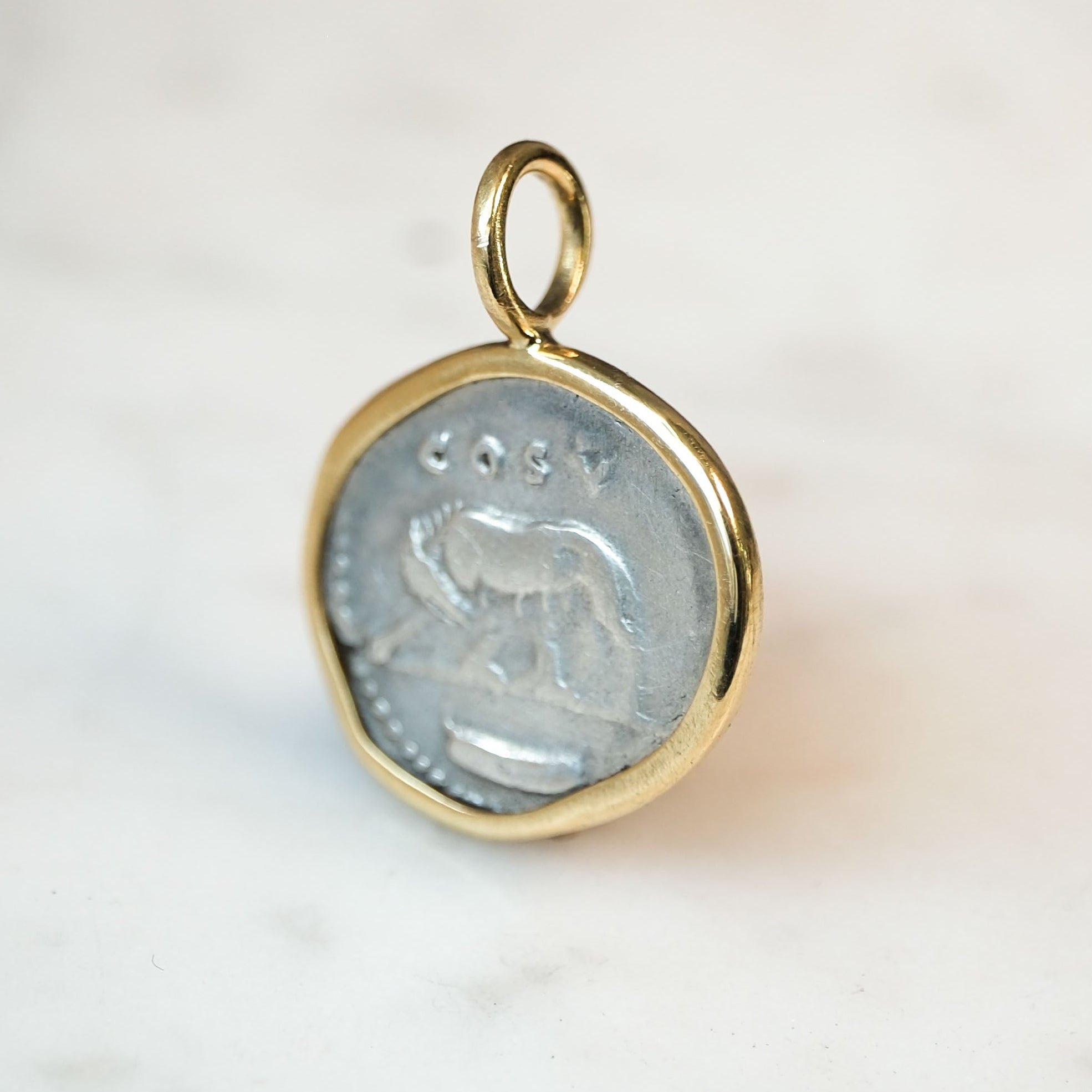 Denarius with the She-Wolf and Twins, AD 77 to 78