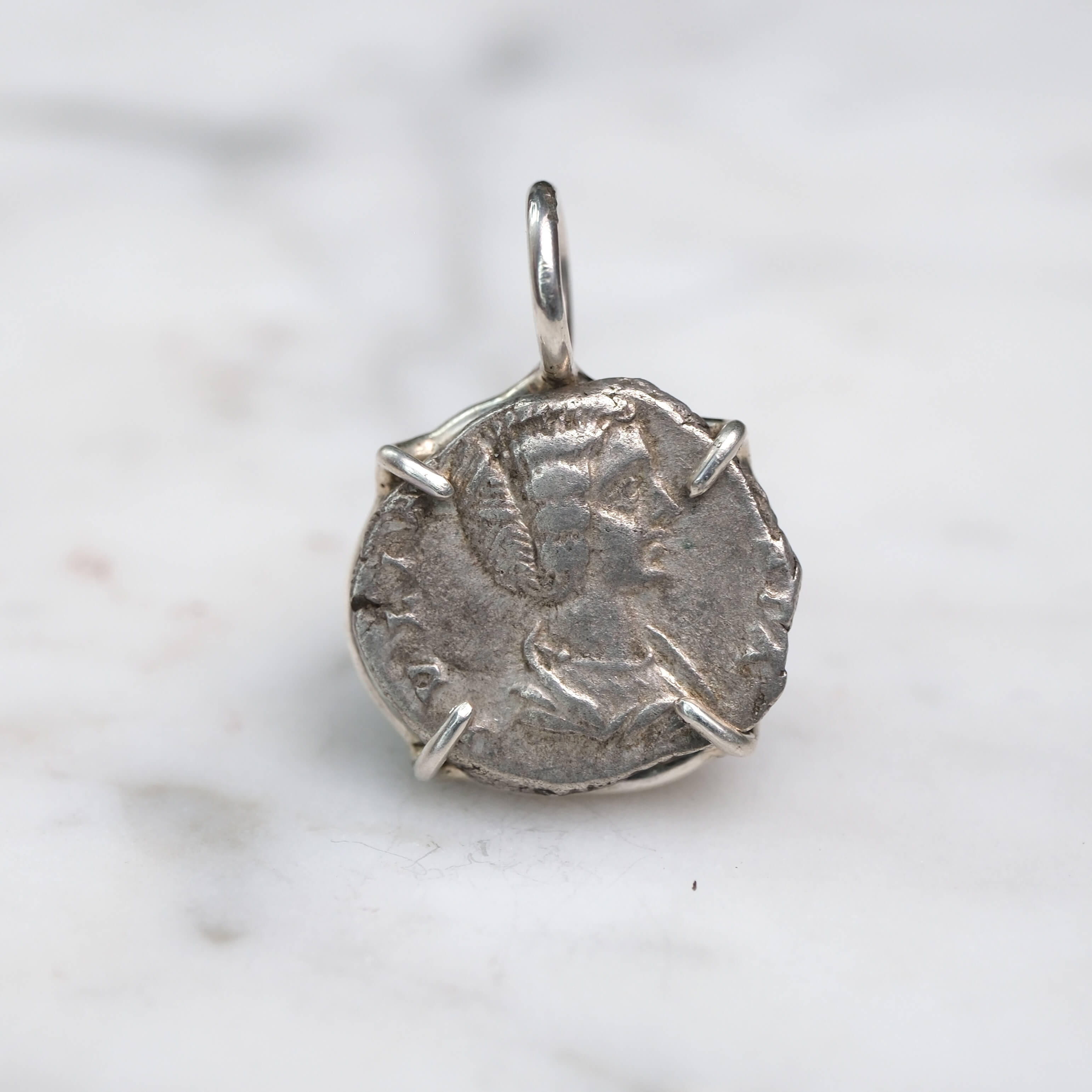 Julia Domna Silver Denarius - Cybele and Lion