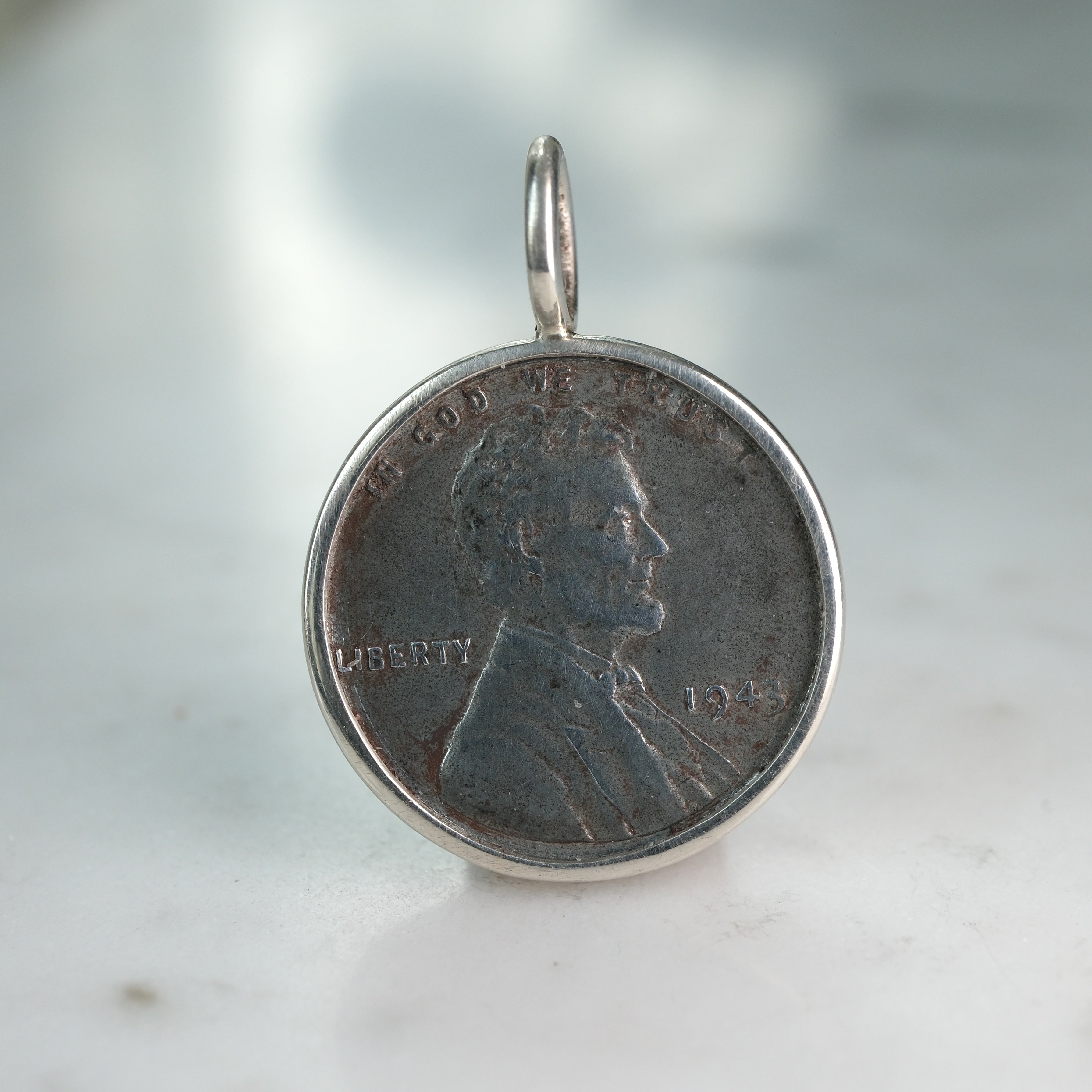 1943 Steel Lincoln Cent Pendant #2