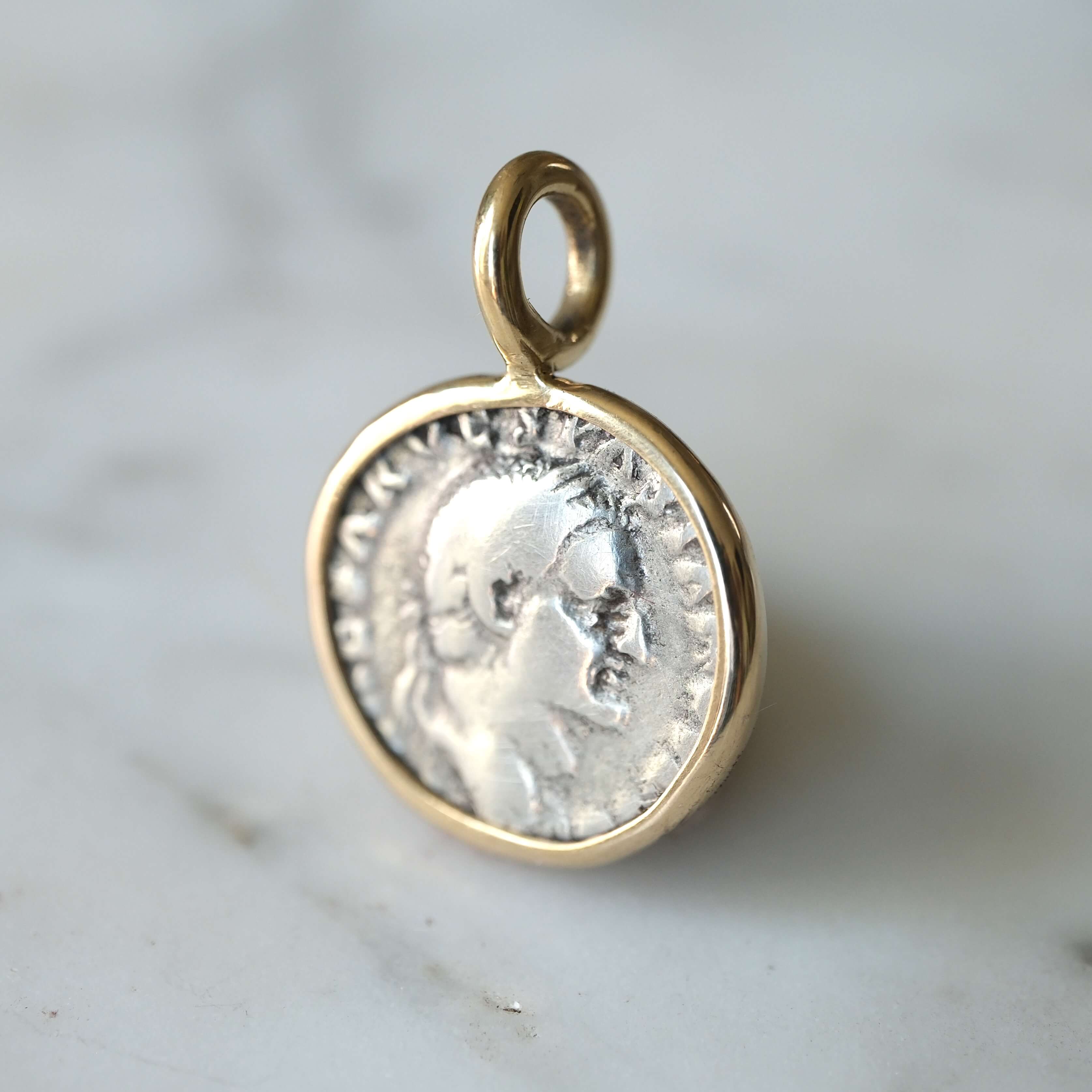 Vespasian “First Year” Denarius with Pax in 18k Gold