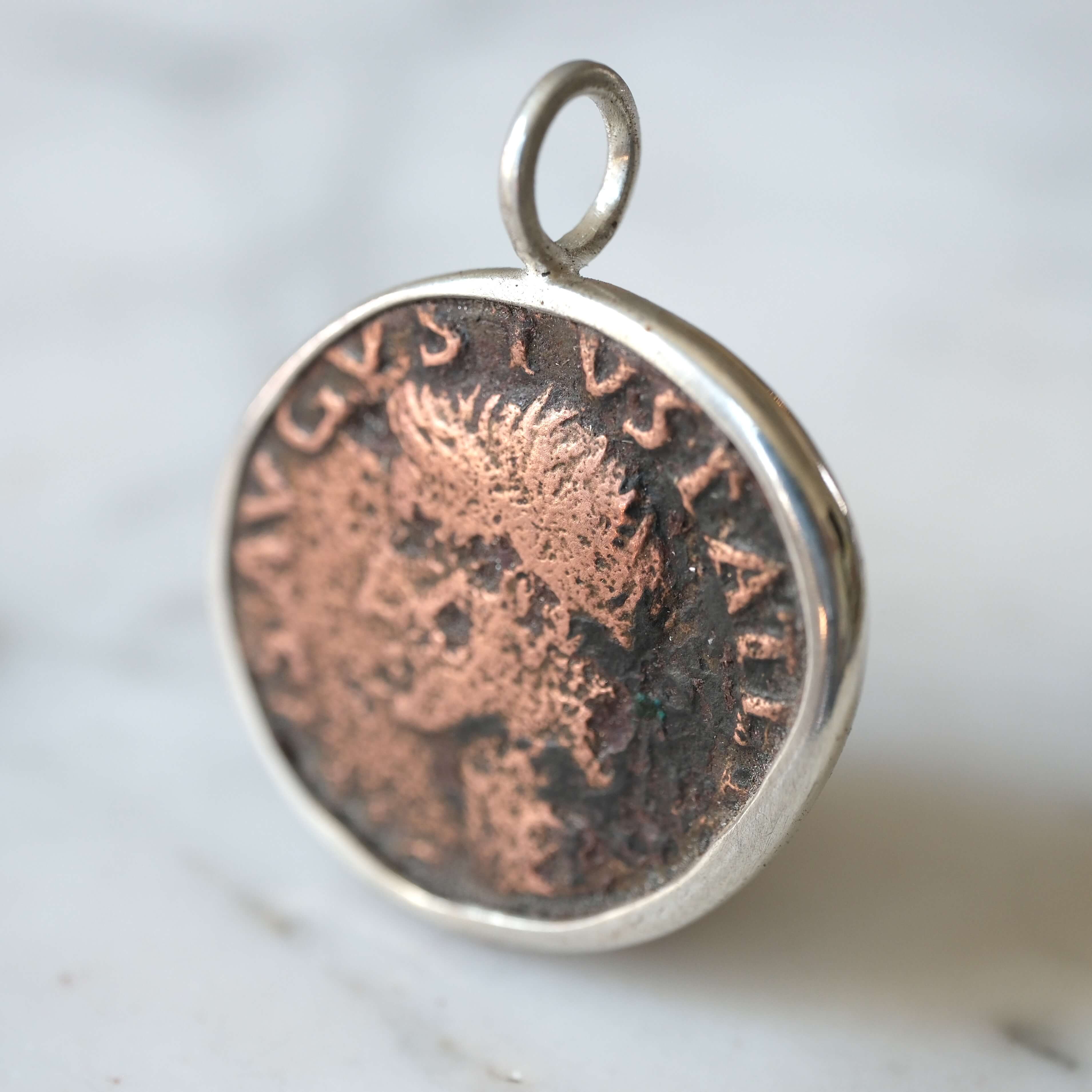 Divus Augustus Denarius under Tiberius in Silver