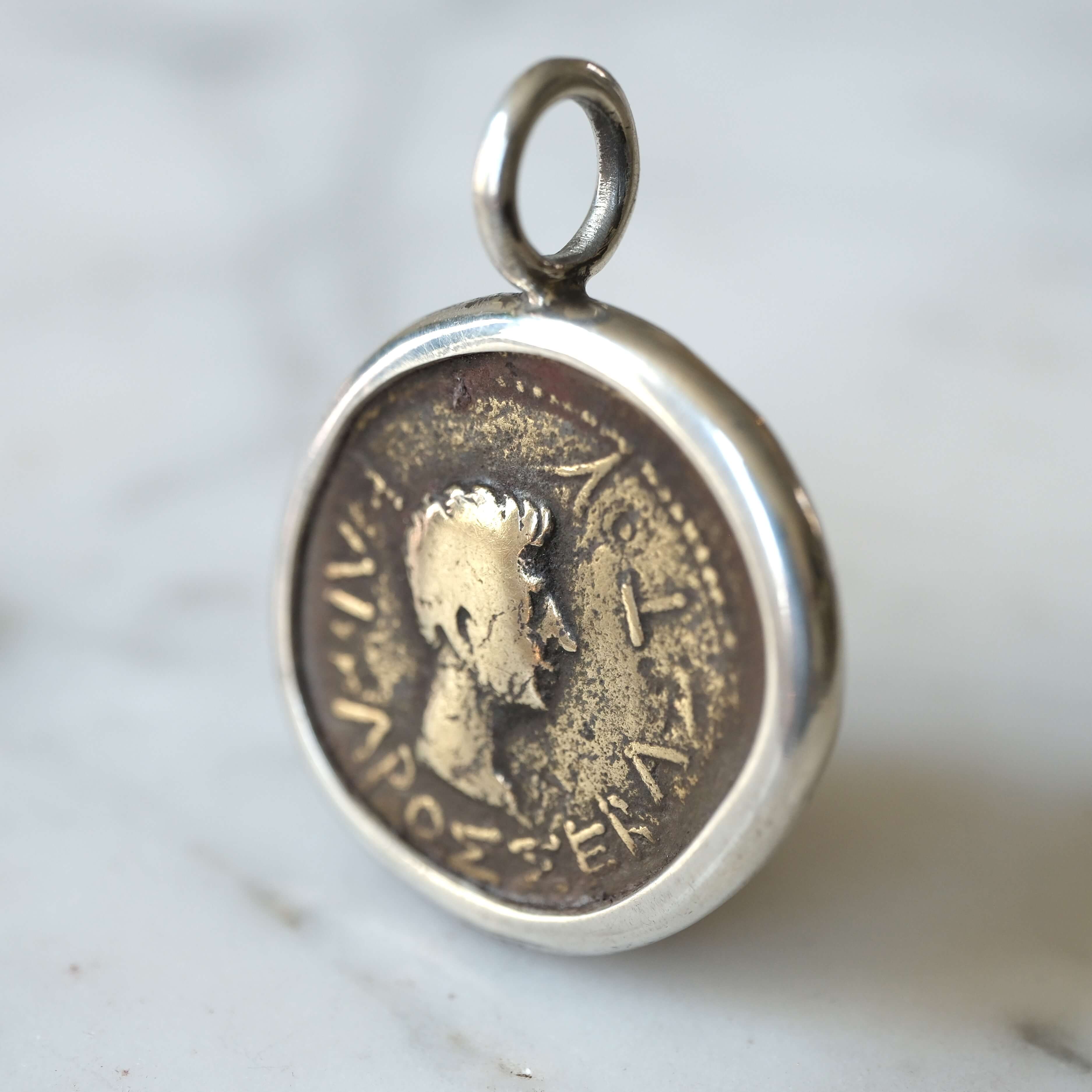 Thrace Bronze of Rhoemetalkes I with Augustus in Silver