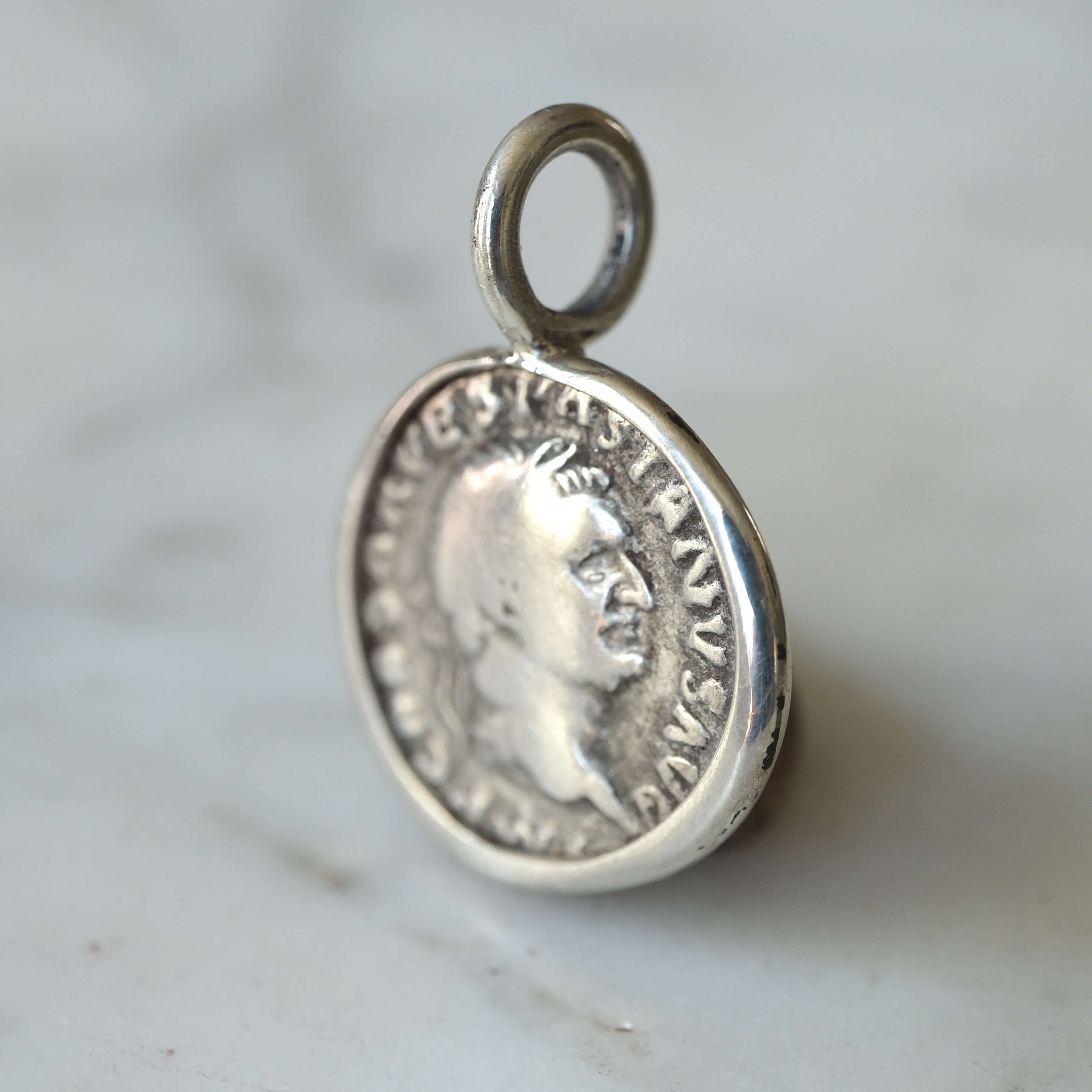 Vespasian Denarius with Pax in Silver