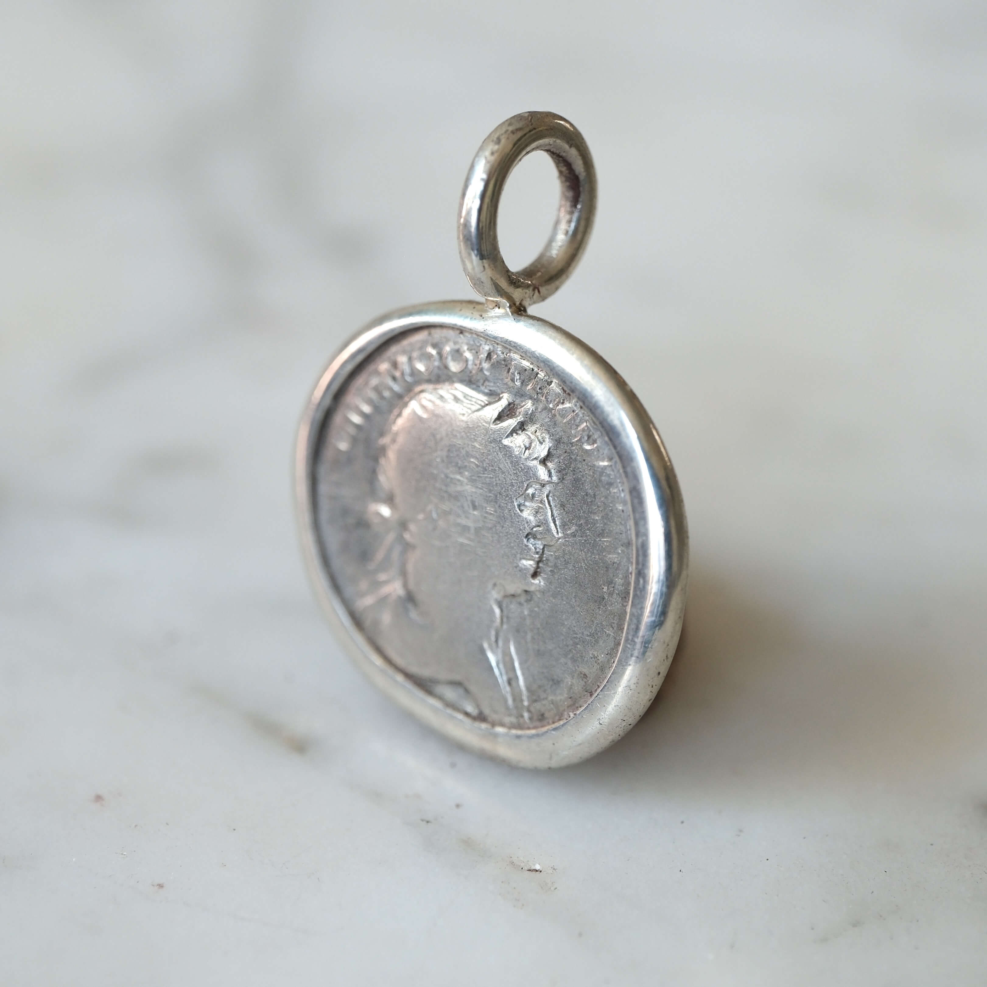 Trajan Denarius with Mars Advancing in Silver