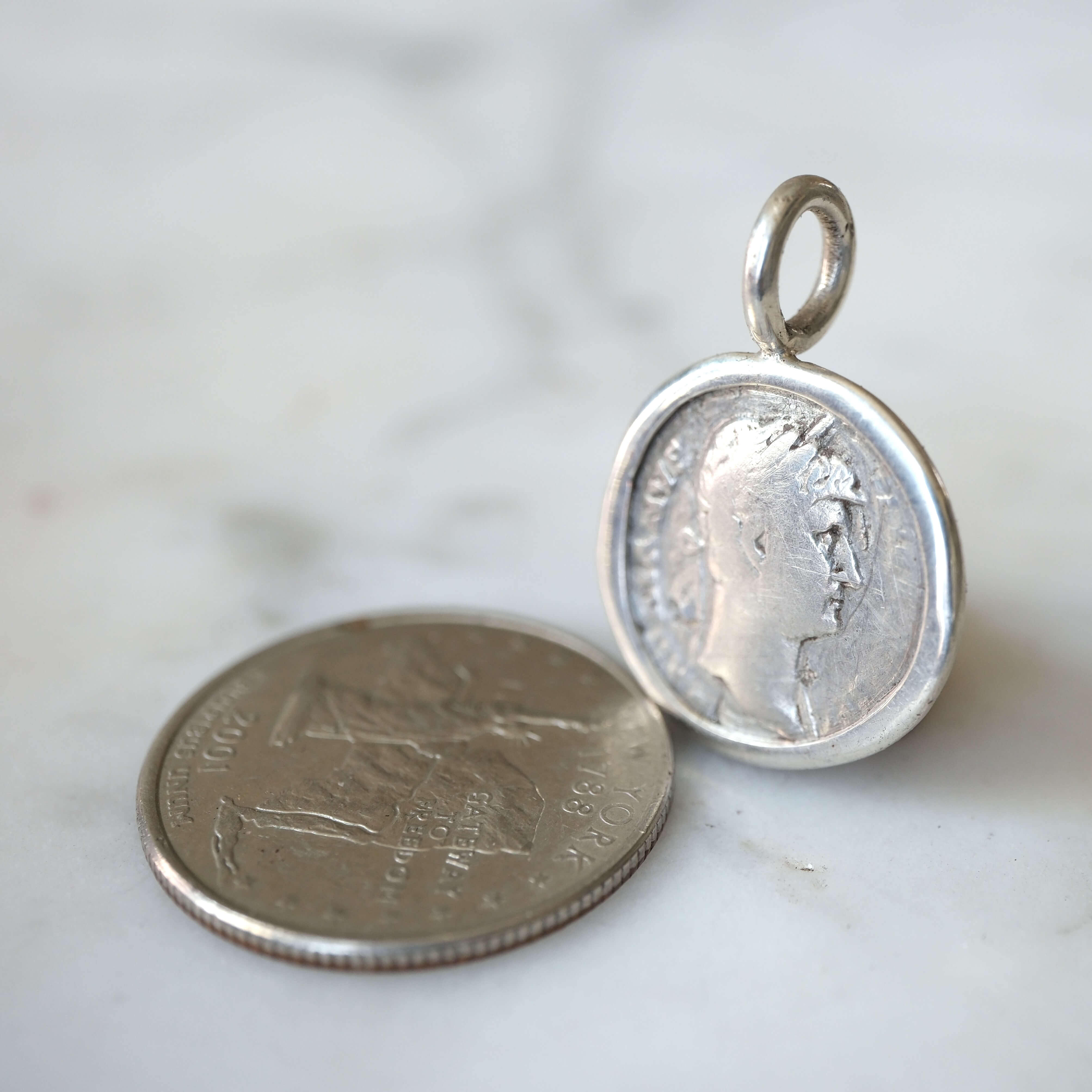 Hadrian Denarius with Justitia in Silver