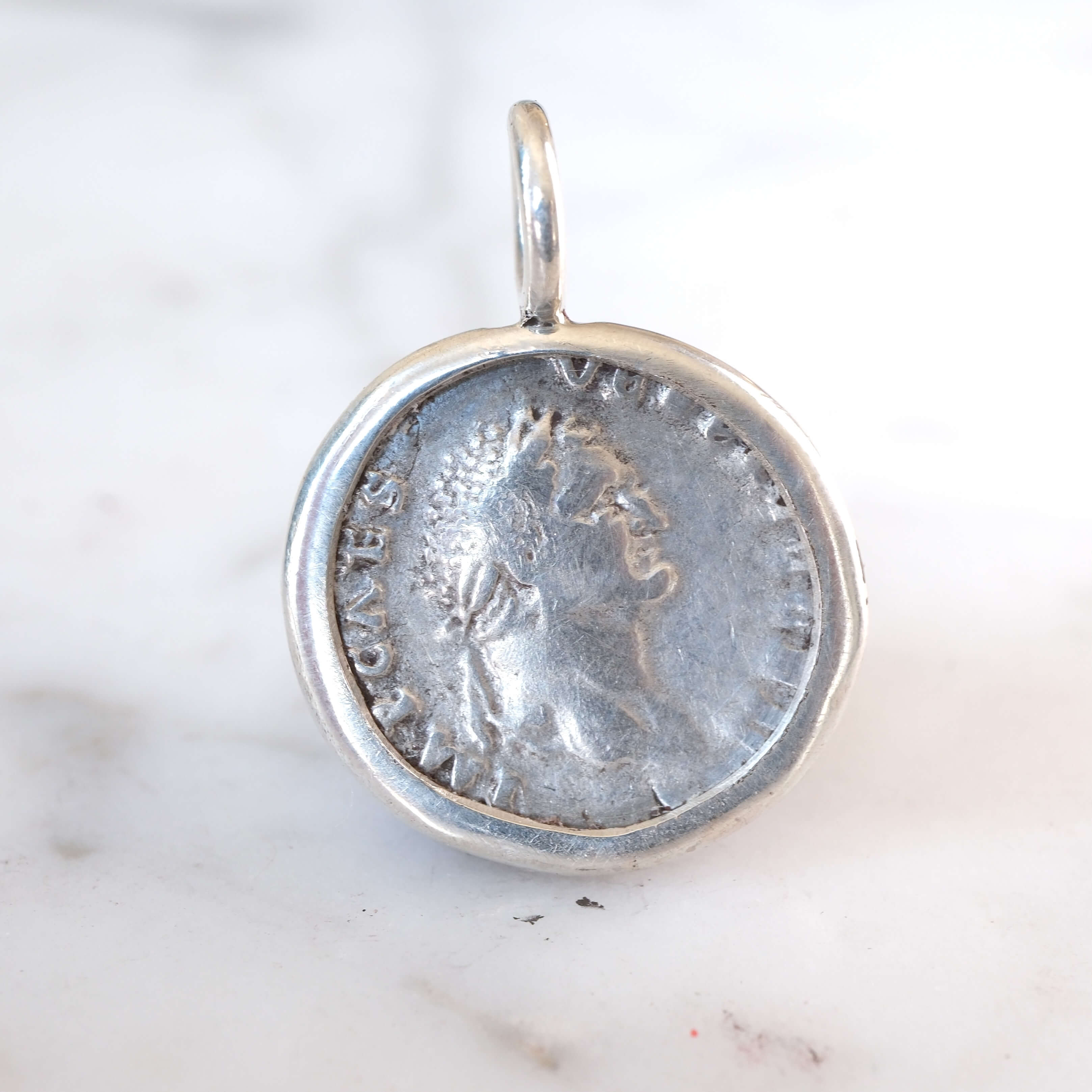 Vespasian Denarius with Salus in Silver