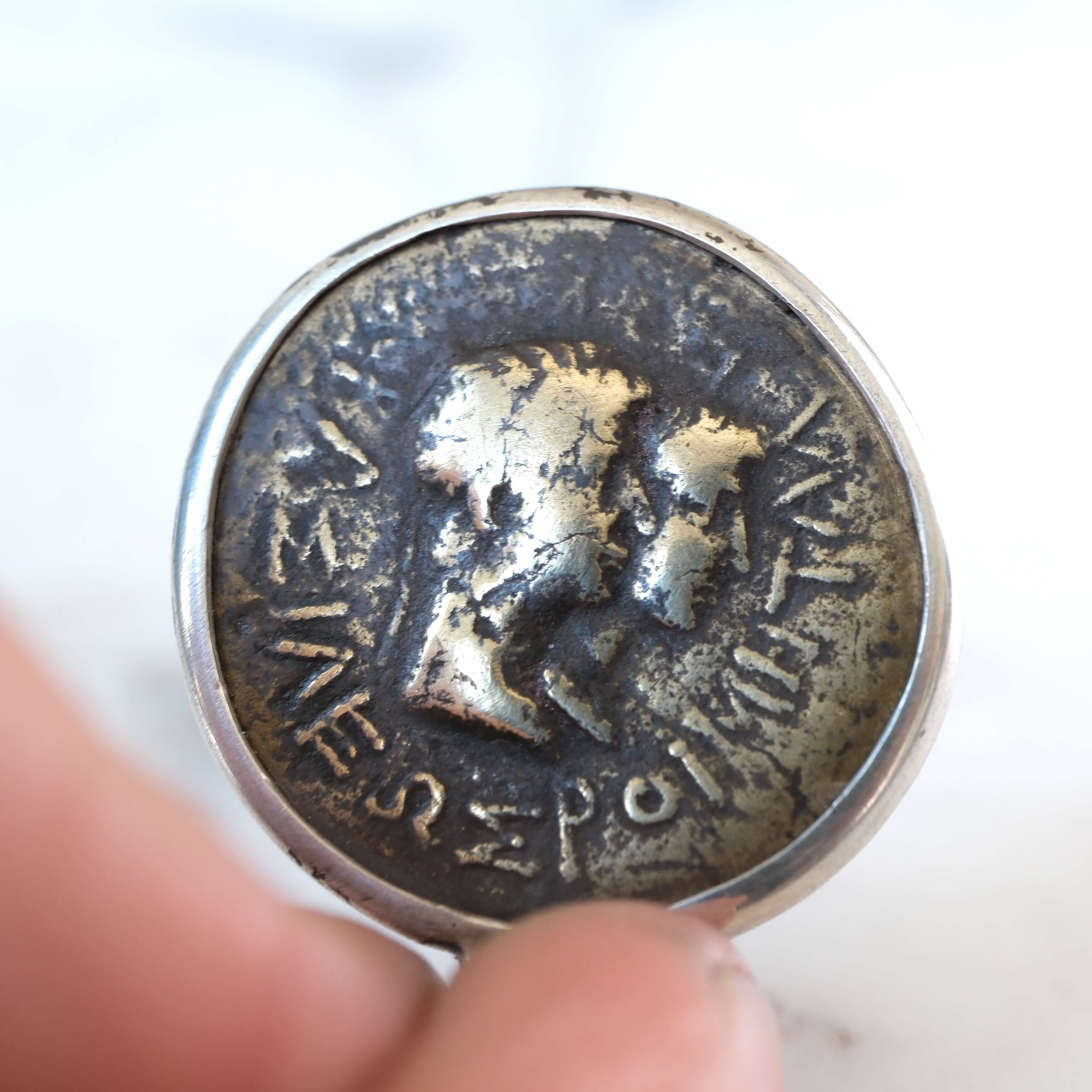 Thrace Bronze of Rhoemetalkes I with Augustus in Silver