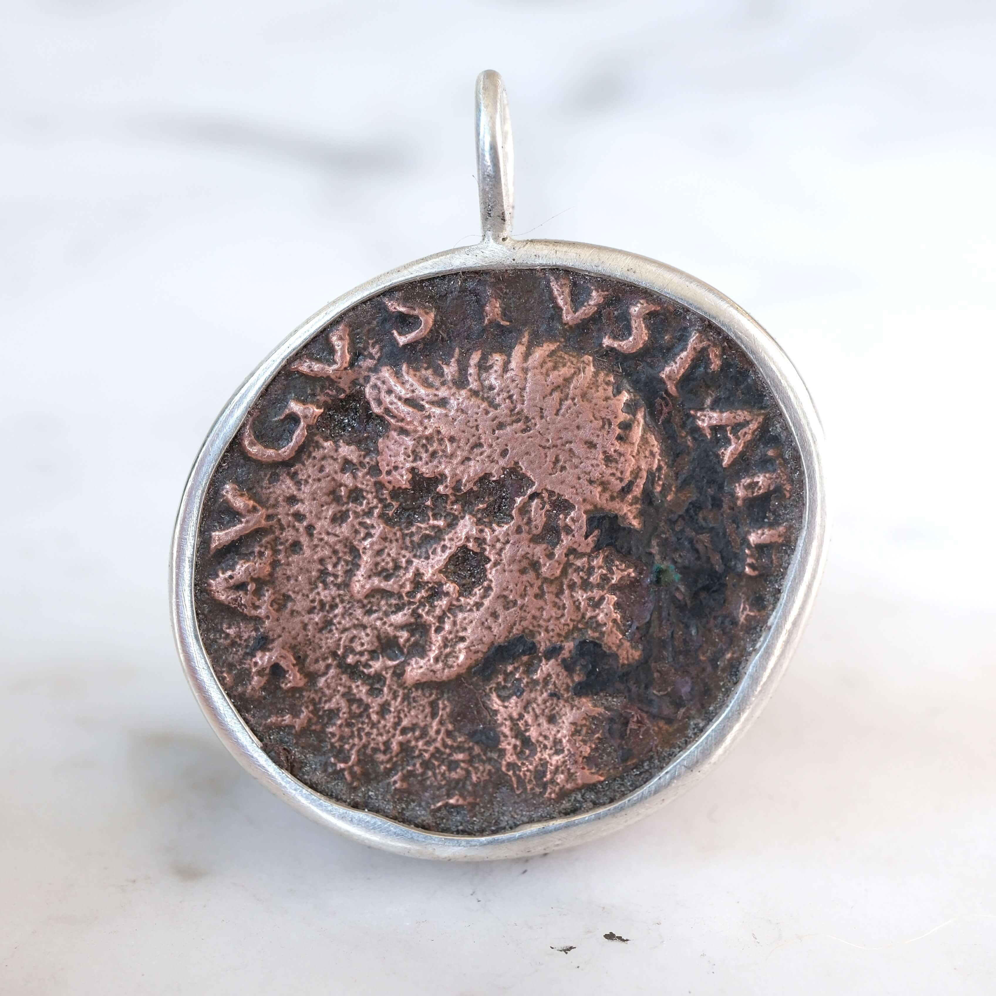 Divus Augustus Denarius under Tiberius in Silver