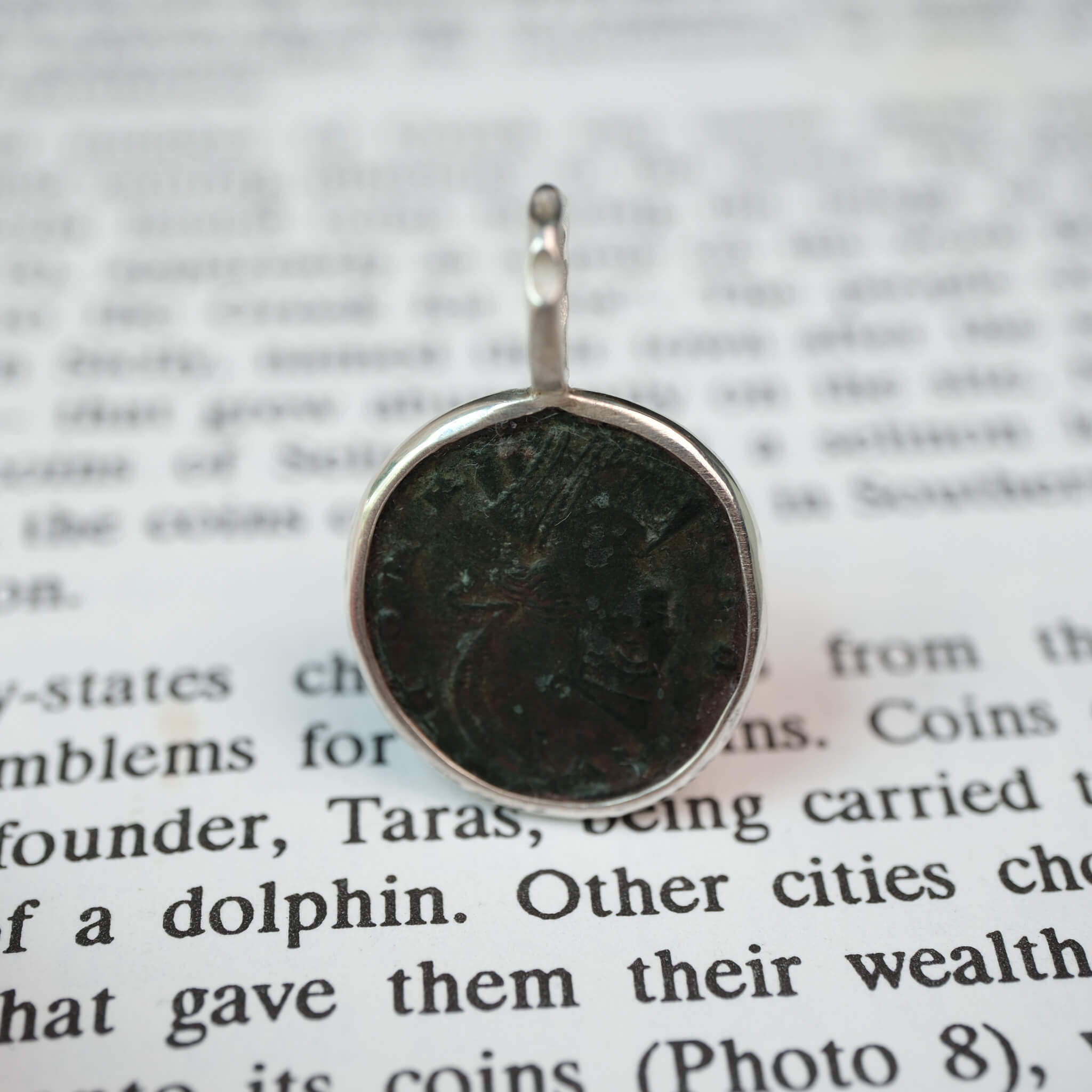 Romulus and Remus – 4th Century Bronze Coin Pendant in Sterling Silver