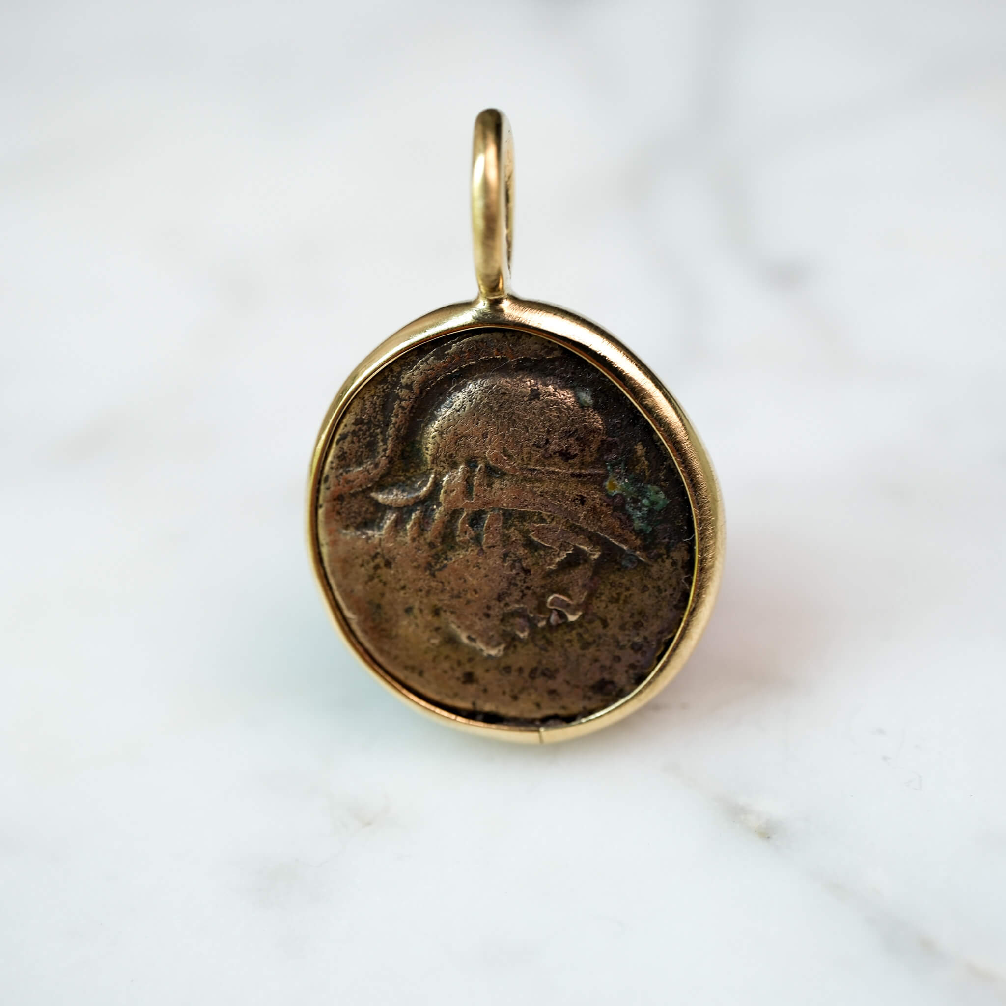 Athena and Sword | Amisos, Pontos c. 111–90 BC | Bronze Coin in 18k Gold
