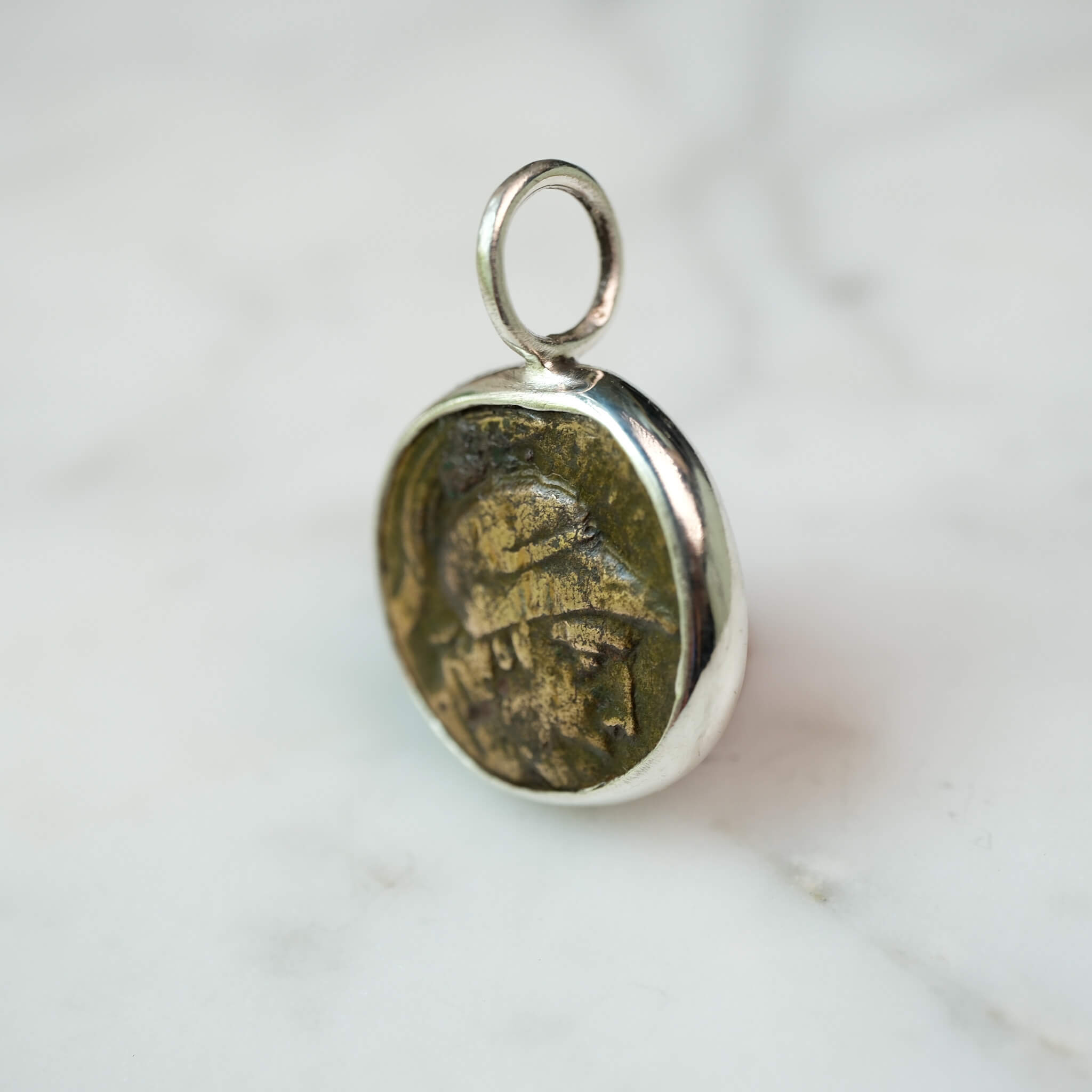 Athena and Sword | Amisos, Pontos c. 111–90 BC | Bronze Coin in Sterling Silver #1