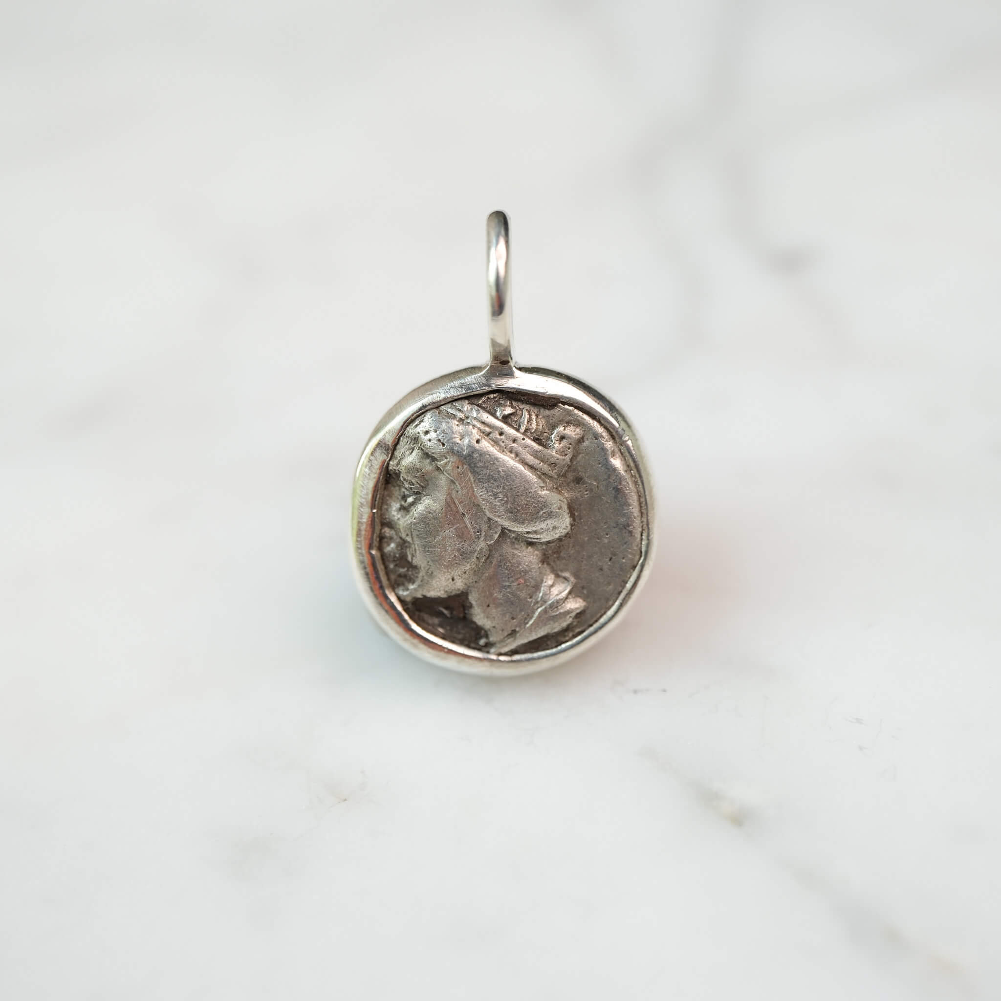 Hera and the Owl | Amisos, Pontus c. 200 BC | Silver Drachm in Sterling Silver