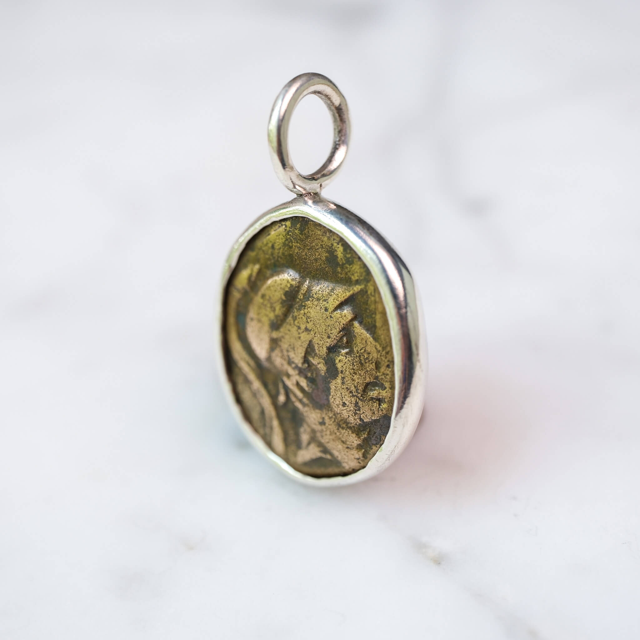 Athena and Sword | Amisos, Pontos c. 111–90 BC | Bronze Coin in Sterling Silver #2