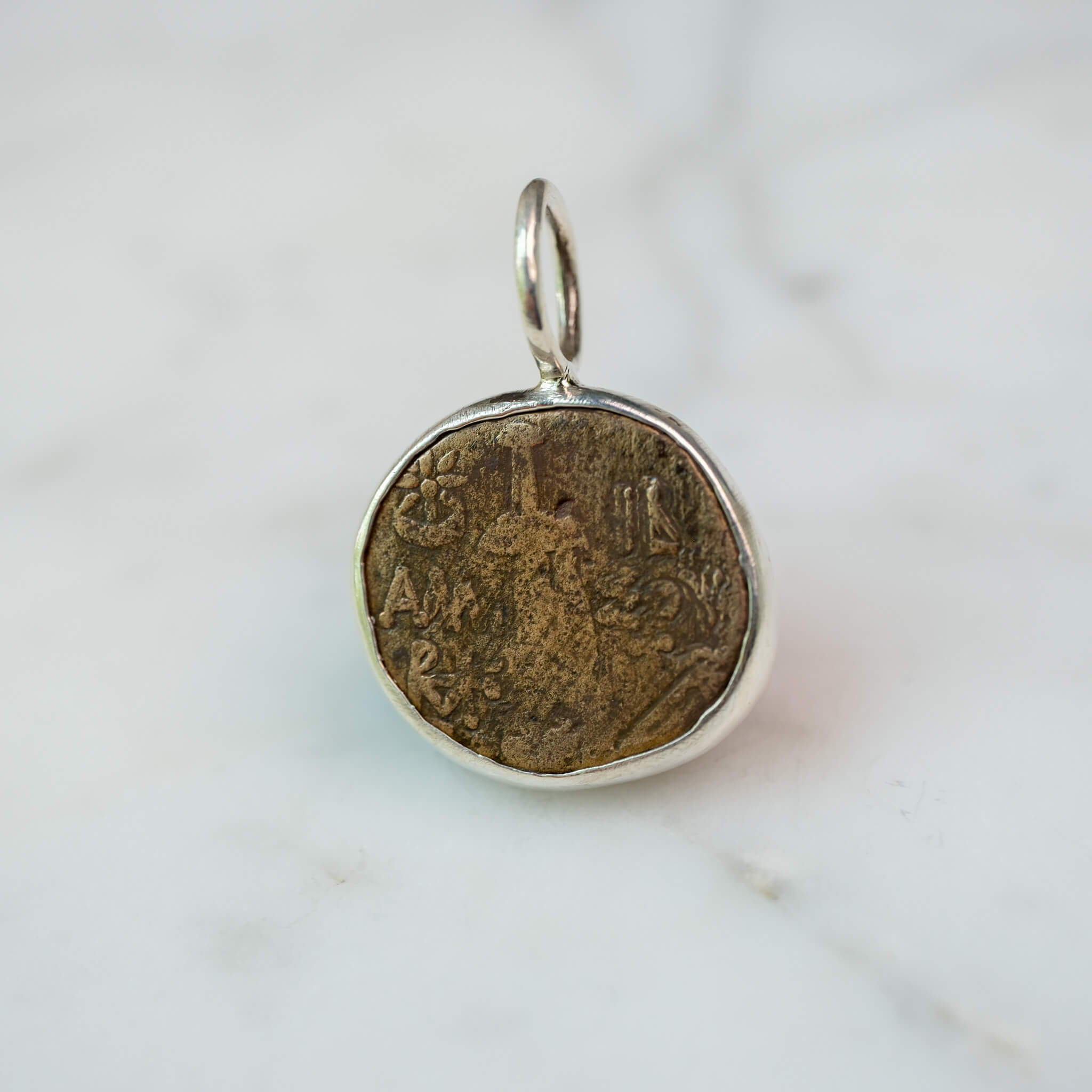 Athena and Sword | Amisos, Pontos c. 111–90 BC | Bronze Coin in Sterling Silver #3