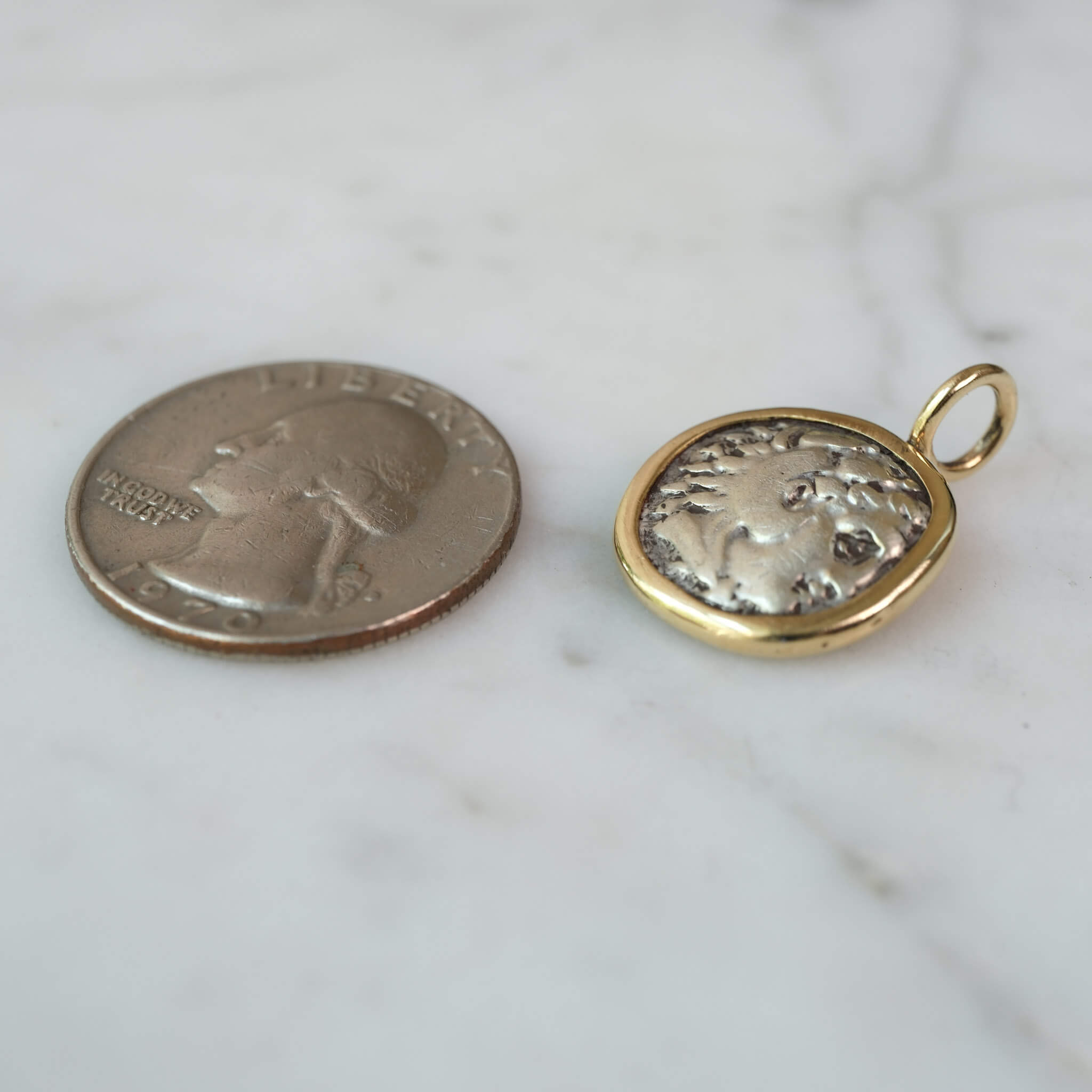 Alexander the Great – Silver Drachm Pendant in Solid 18k Gold #2