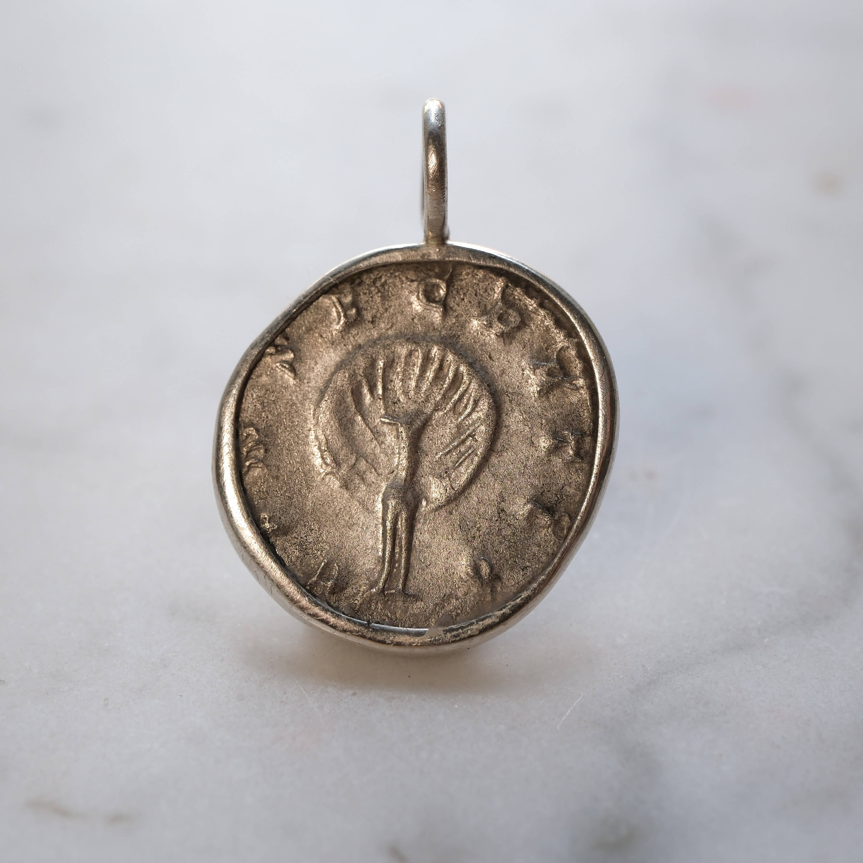 Roman Denarius with Peacock