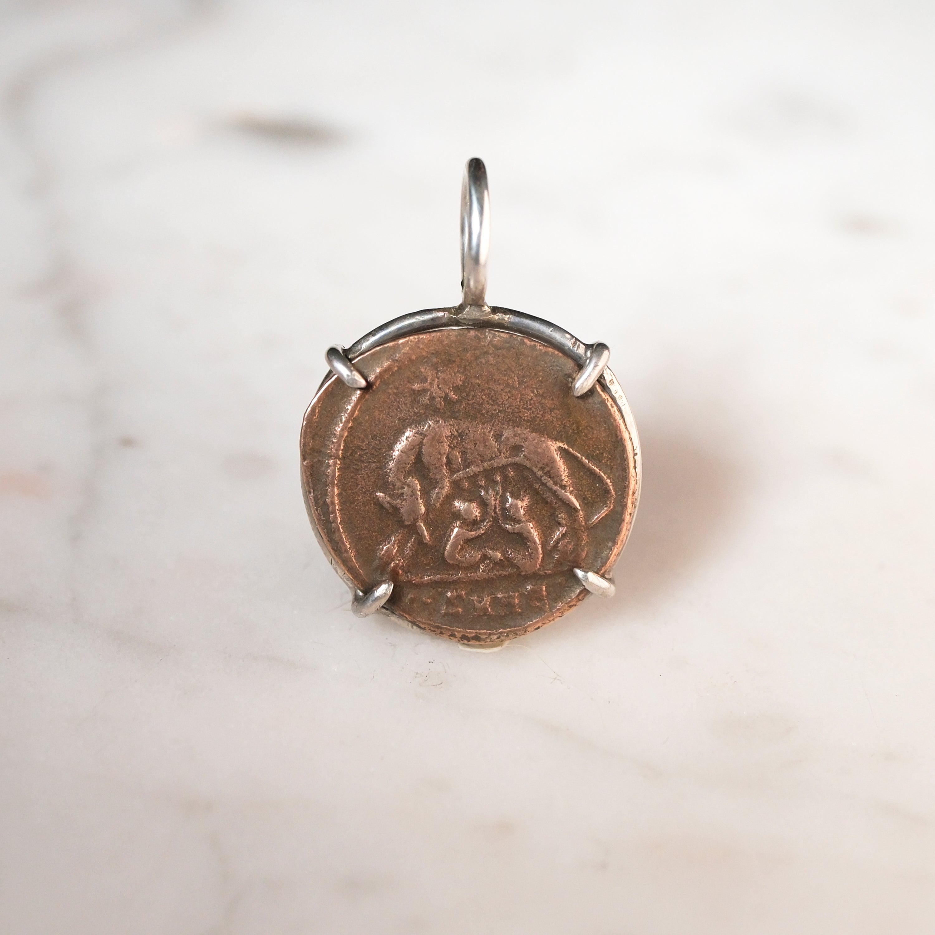 Constantine I – Romulus and Remus Bronze in Sterling Silver