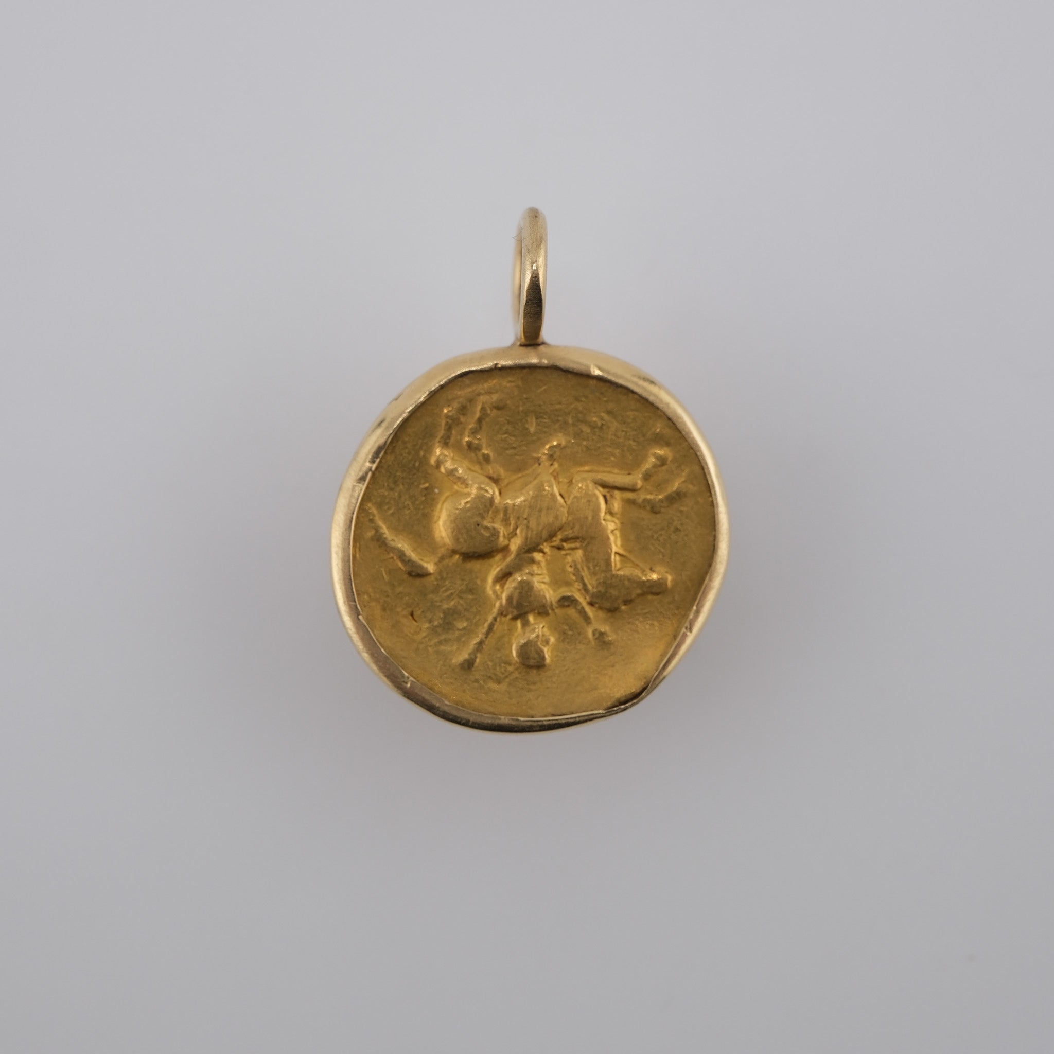 Extremely Rare Domitian Gold Aureus Pendant in 18k Gold (AD 73)