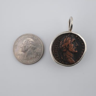 The Emperor and the Elephant | Rome, AD 148–149 | Bronze Dupondius in Sterling Silver