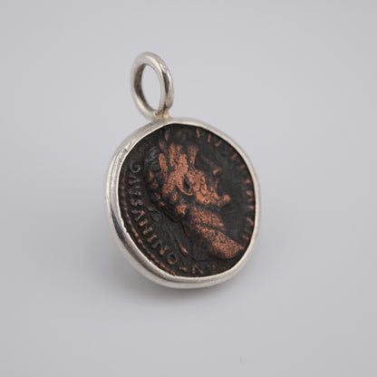 The Emperor and the Elephant | Rome, AD 148–149 | Bronze Dupondius in Sterling Silver
