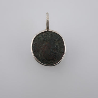 Romulus and Remus – 4th Century Bronze Coin Pendant in Sterling Silver
