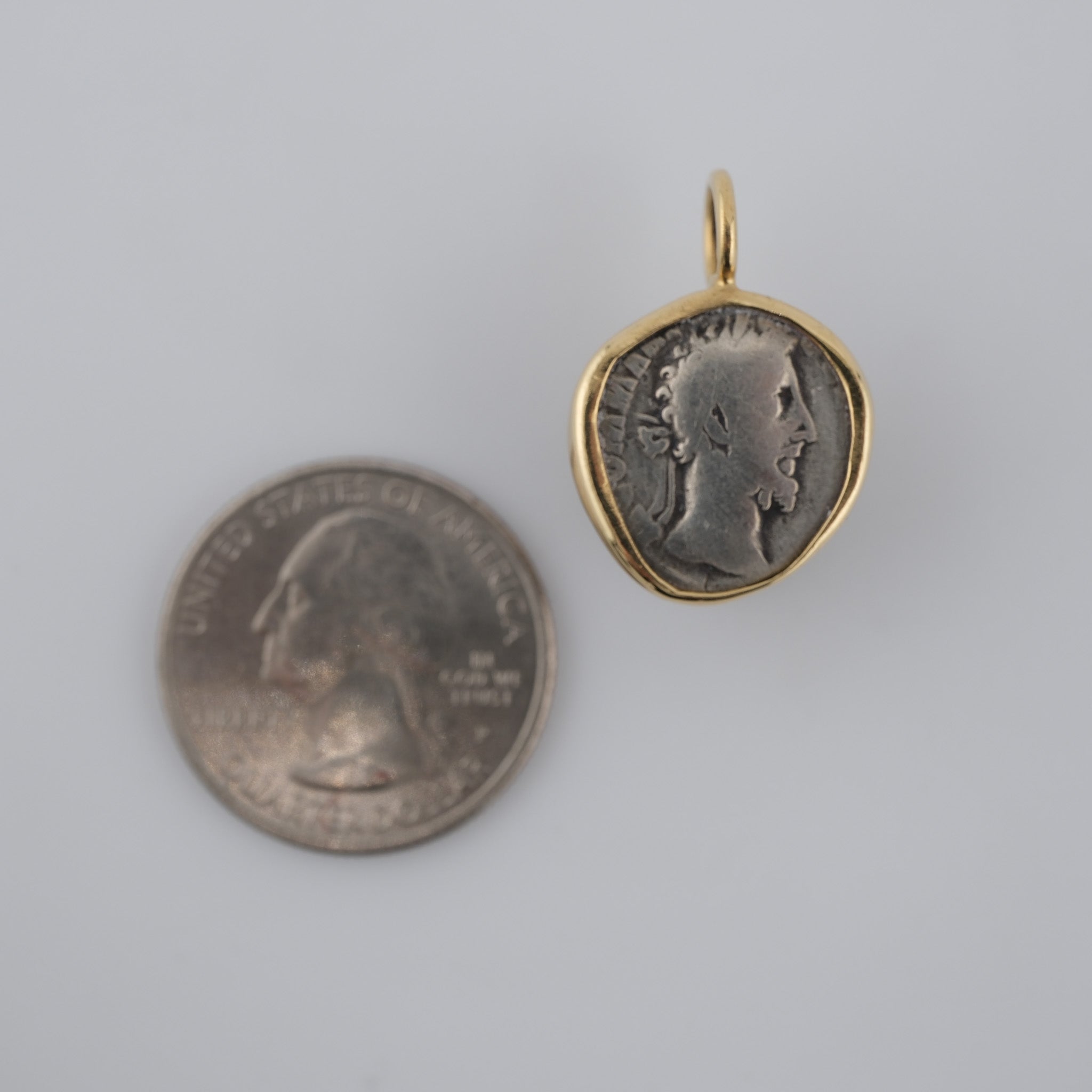 Wisdom and Victory | Marcus Aurelius, AD 170–171 | Silver Denarius in 18k Gold