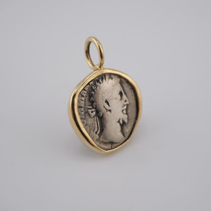 Wisdom and Victory | Marcus Aurelius, AD 170–171 | Silver Denarius in 18k Gold