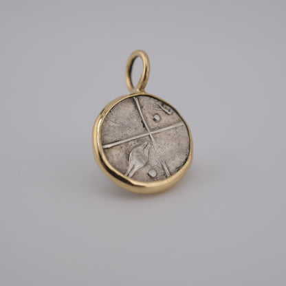 Chersonesos – Ancient Greek Silver Hemidrachm Pendant in 18k Gold (c. 386–338 BC)