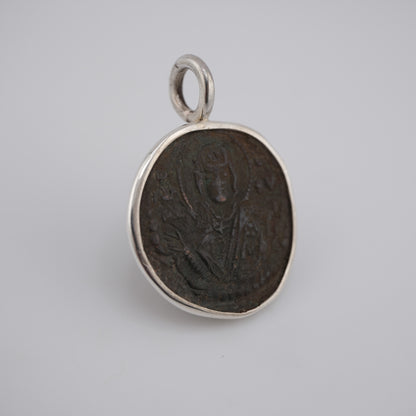 Byzantine Christ Portrait in Silver