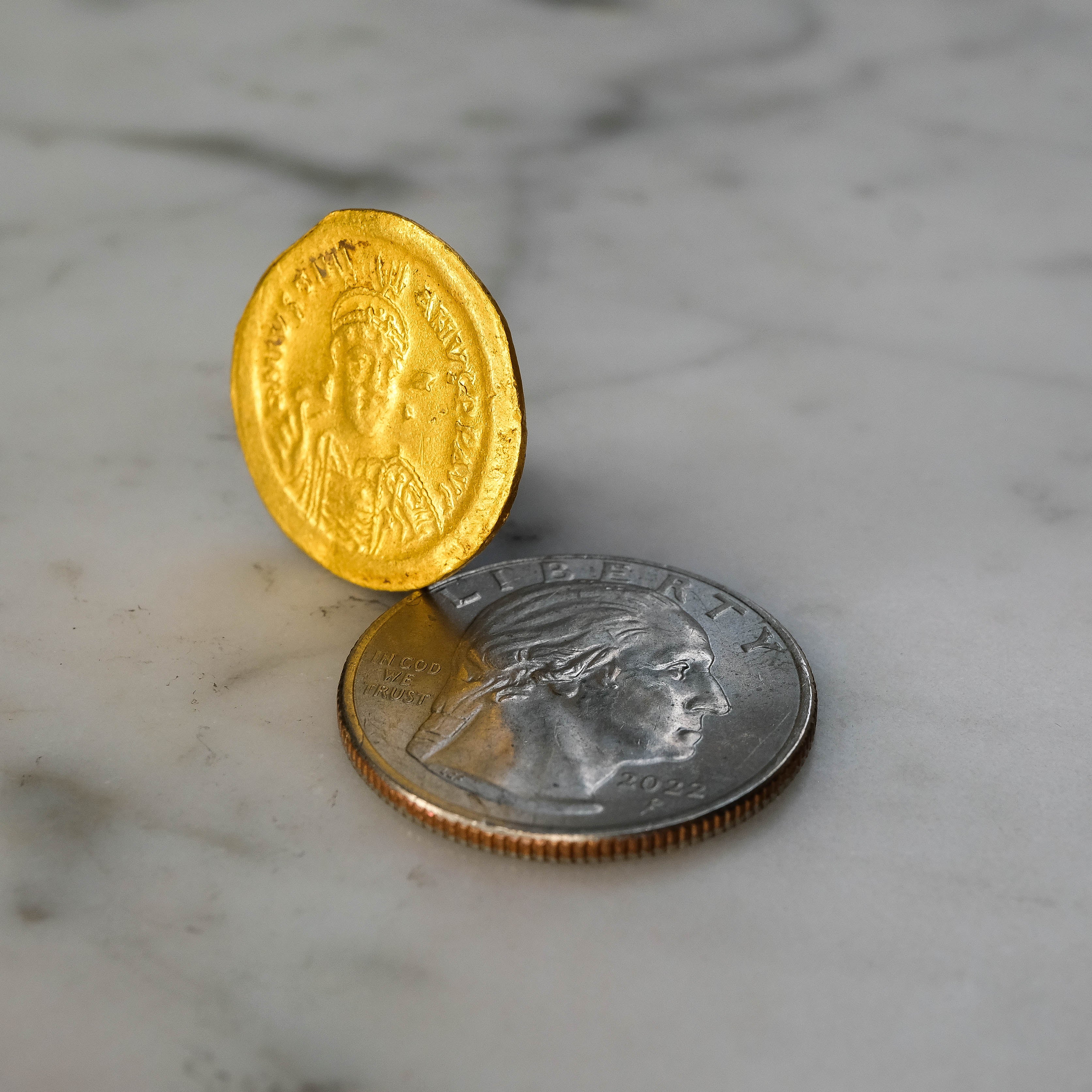 Justinian I Gold Solidus, c. 527 to 538 AD
