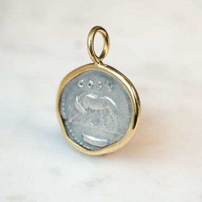 Denarius with the She-Wolf and Twins, AD 77 to 78