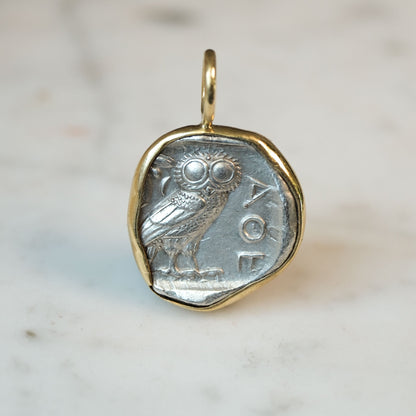 Athenian Owl Silver Drachm in Gold #1