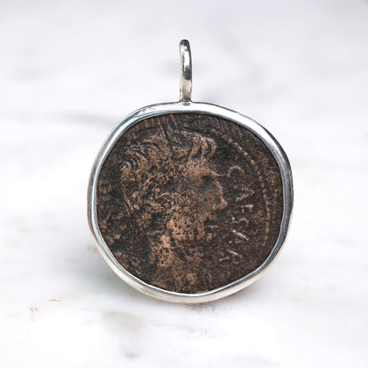 Octavian and Divus Julius Caesar Bronze Sestertius