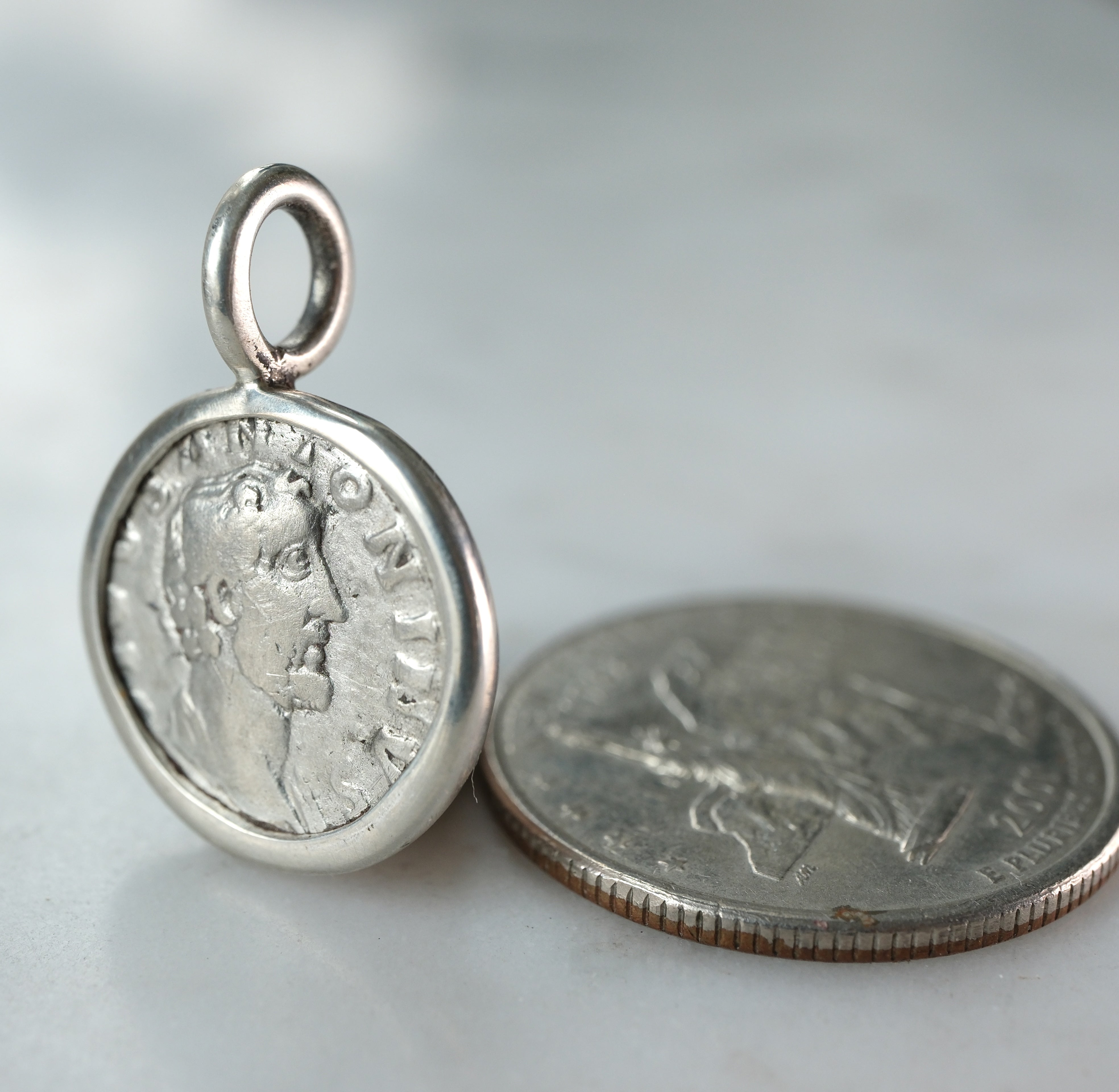 Divus Antoninus Pius Consecration Denarius Pendant | Roman Funeral Monument