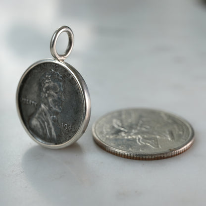 1943 Steel Lincoln Cent Pendant #2