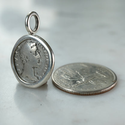 Divus Antoninus Pius Eagle Denarius Pendant | Roman Consecration Coin