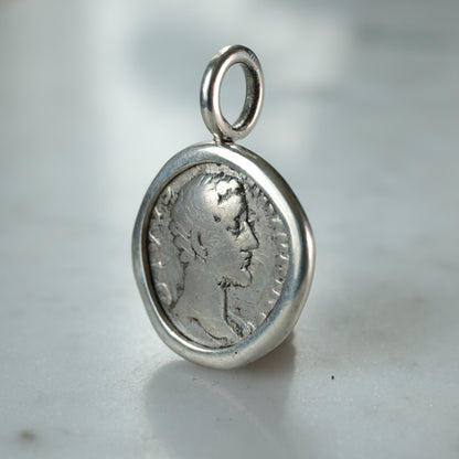 Divus Antoninus Pius Eagle Denarius Pendant | Roman Consecration Coin