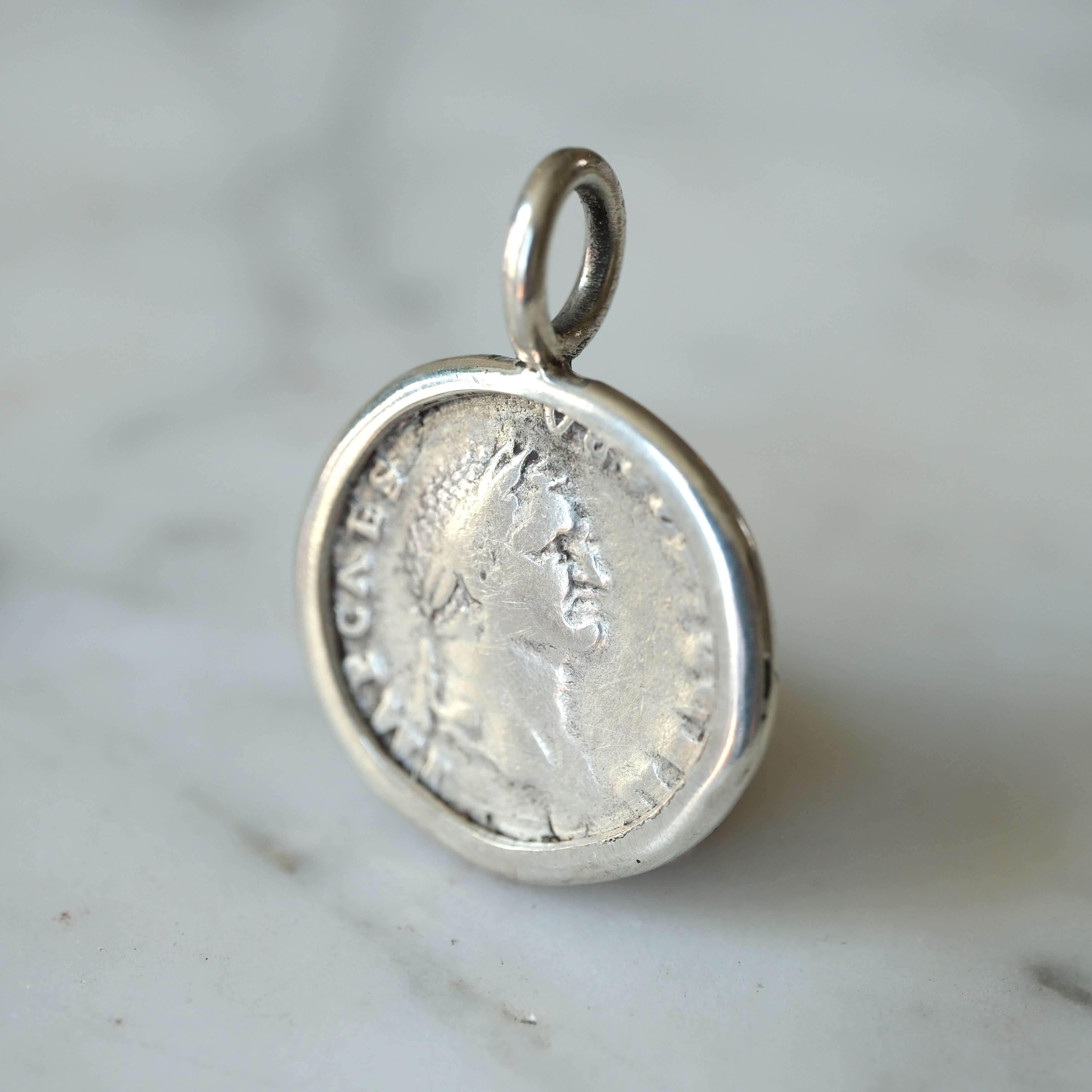 Vespasian Denarius with Salus in Silver