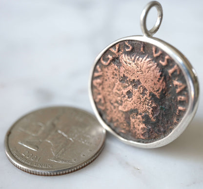Divus Augustus Denarius under Tiberius in Silver