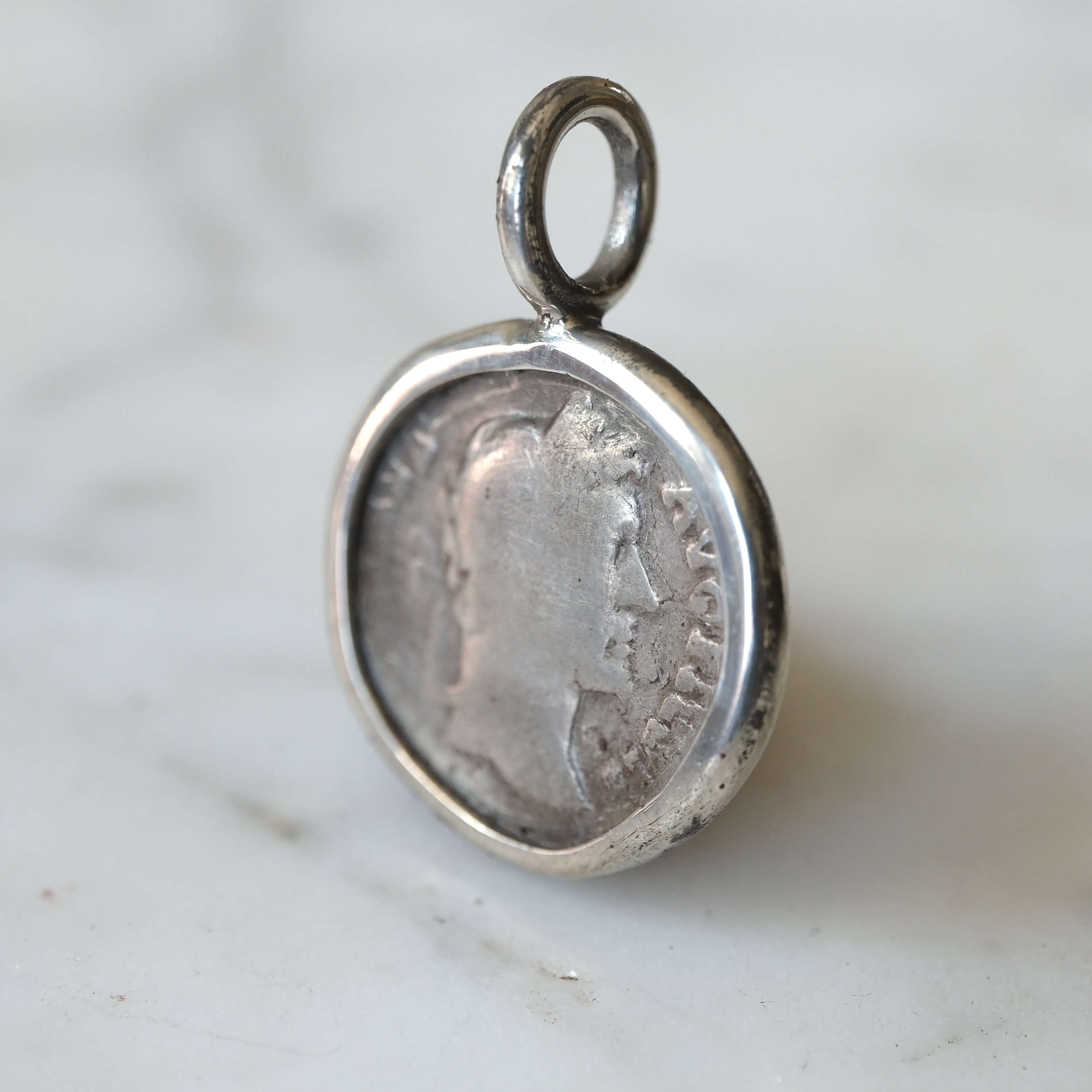 Antoninus Pius Denarius with Clasped Hands in Silver
