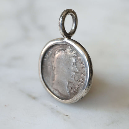 Antoninus Pius Denarius with Clasped Hands in Silver