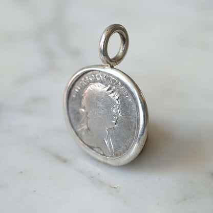 Trajan Denarius with Mars Advancing in Silver