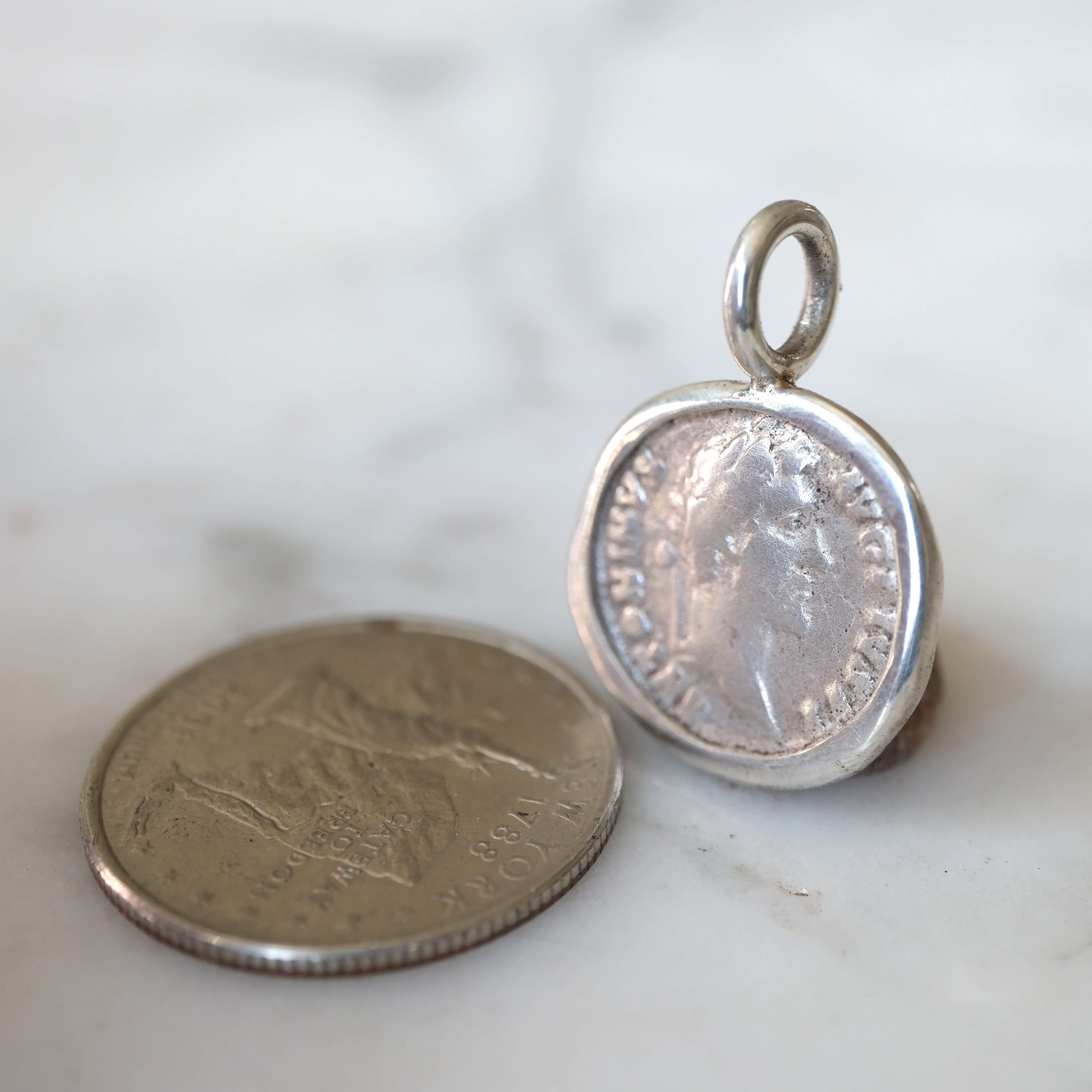 Antoninus Pius Denarius with Felicitas in Silver