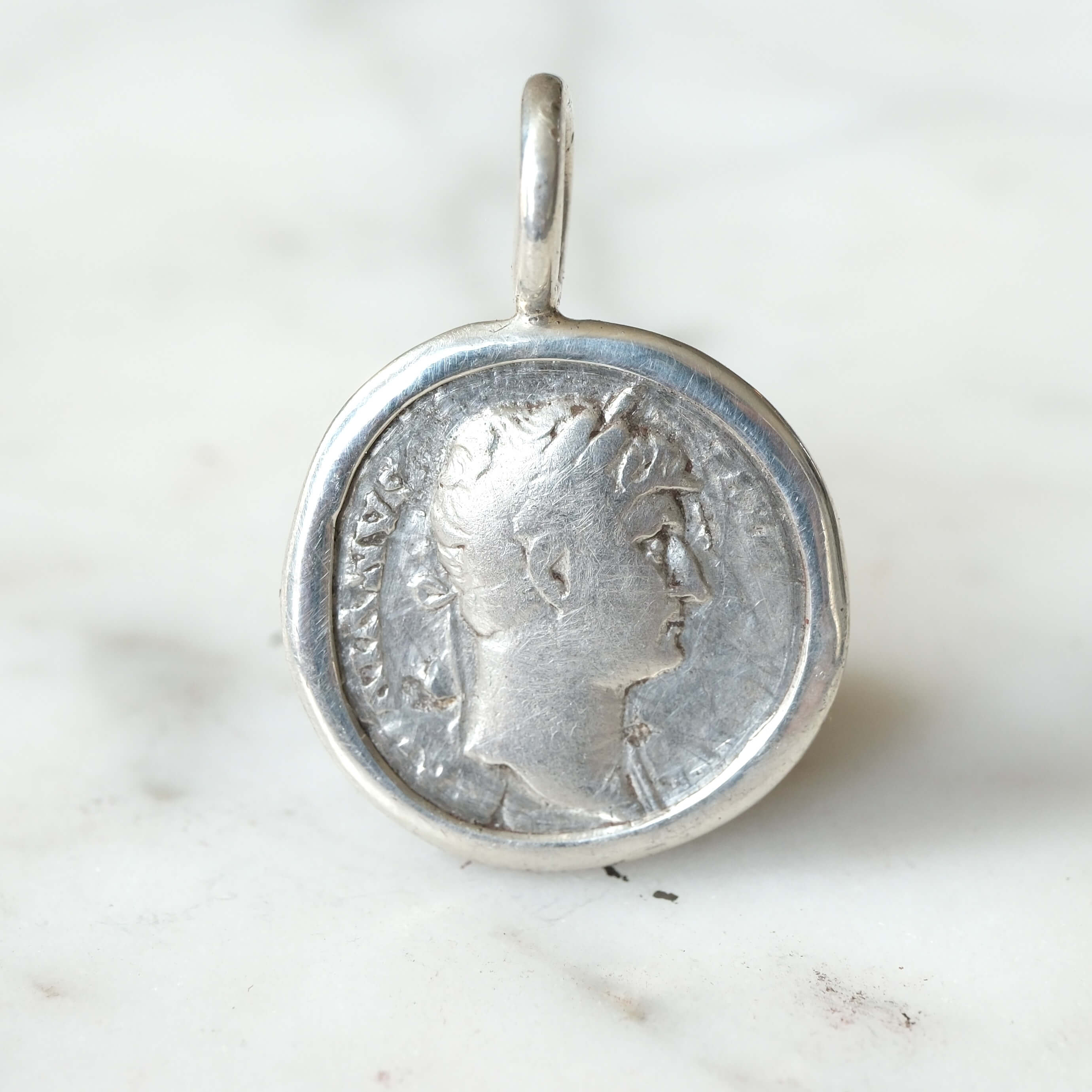 Hadrian Denarius with Justitia in Silver